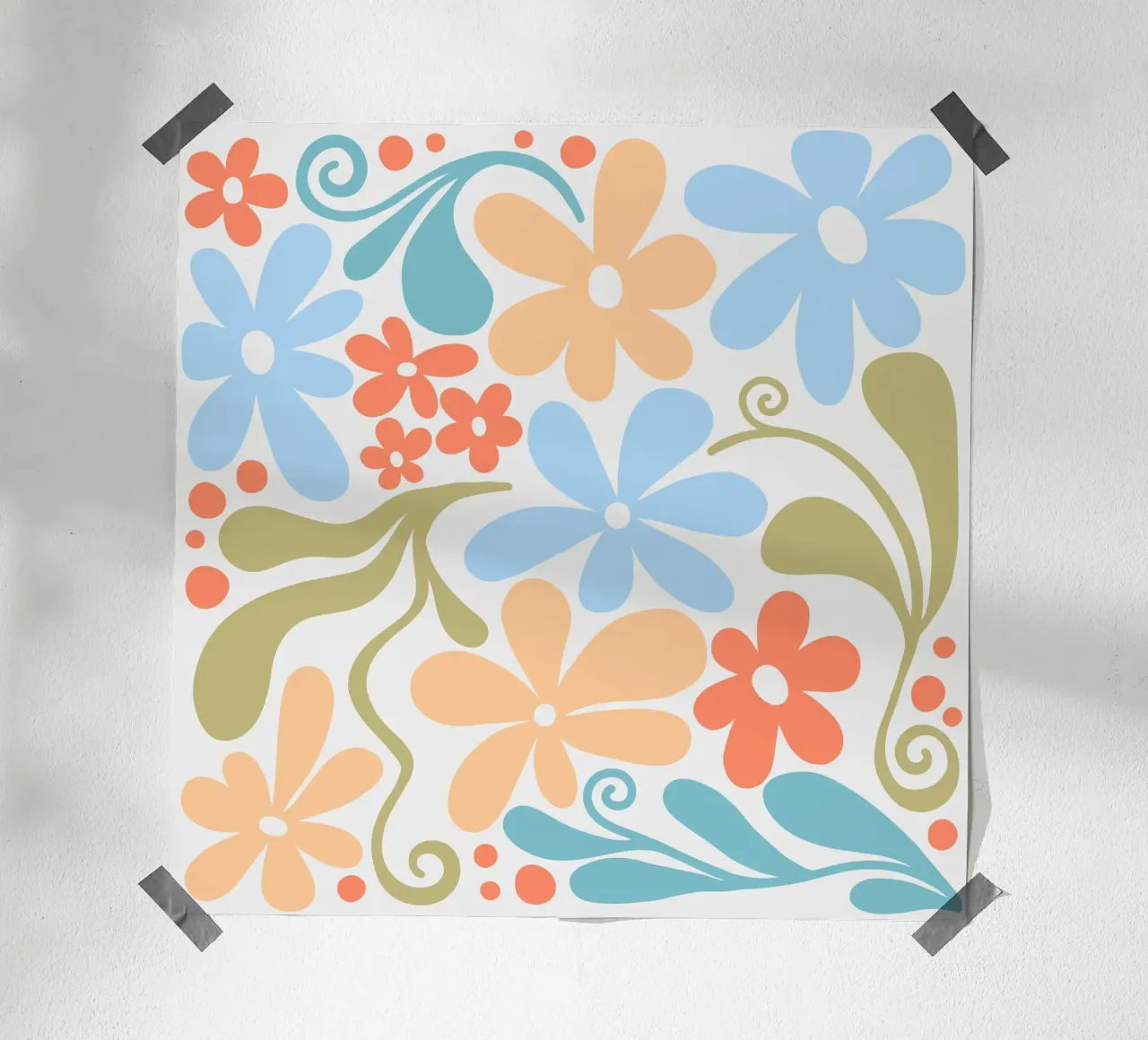 Margherite di Matisse poster con telaio in alluminio da Happy Littles