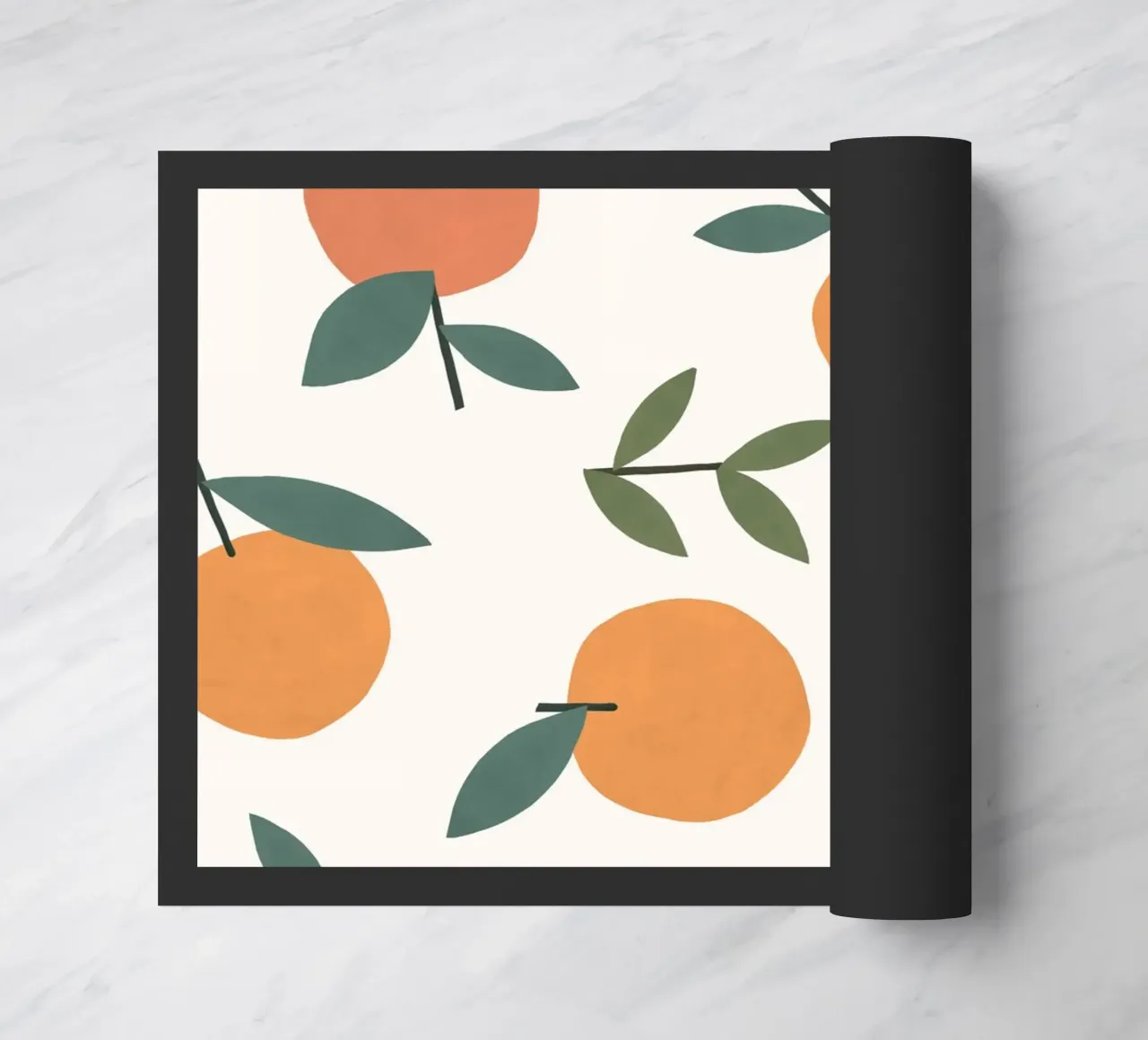 Clementines Pattern doormat by MoonlightPrint