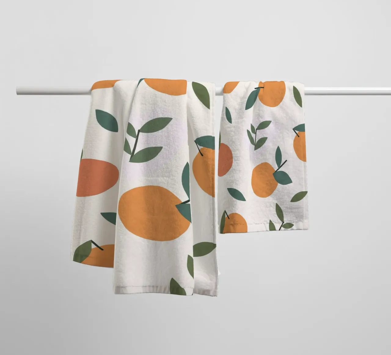 Clementines Pattern towel by MoonlightPrint