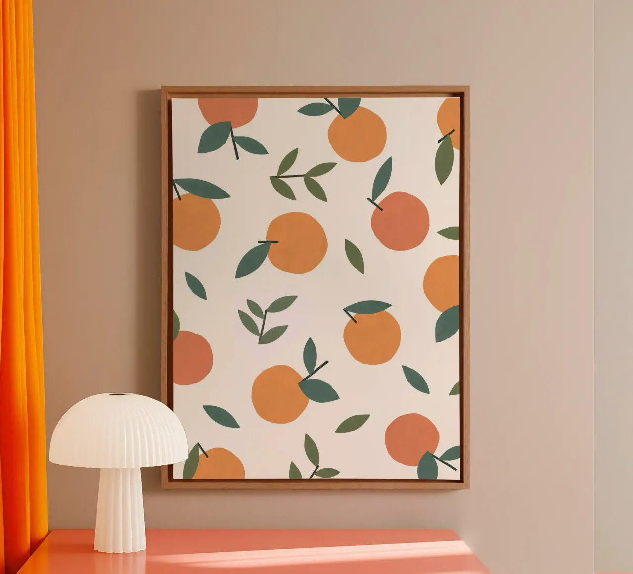Clementines Pattern Leinwand von MoonlightPrint