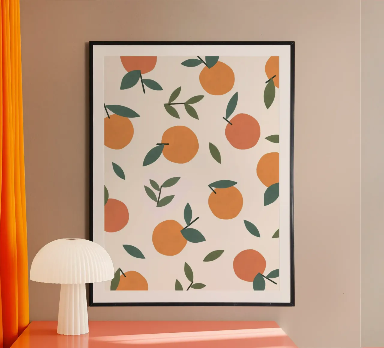 Clementines Pattern poster de MoonlightPrint