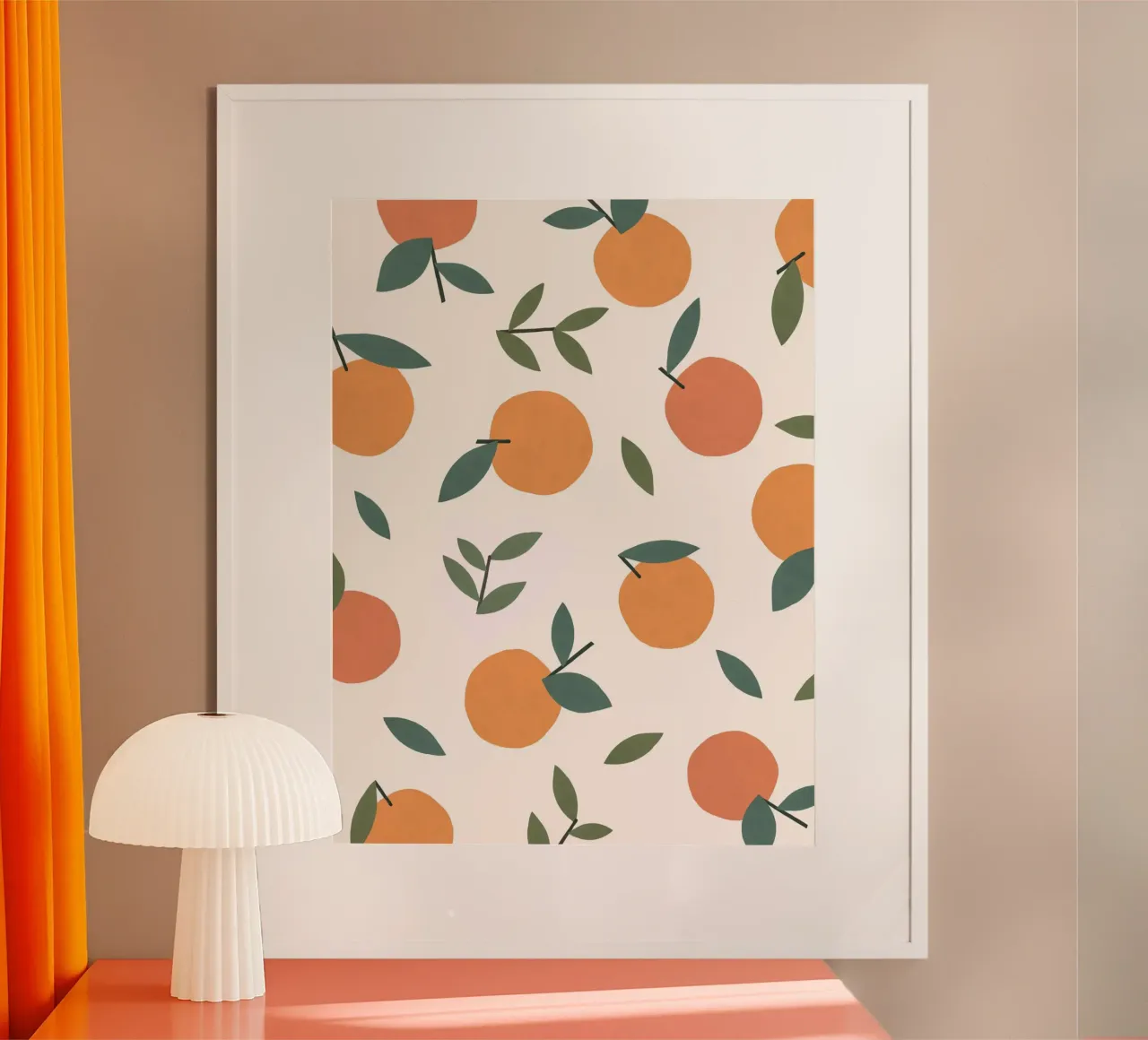 Clementines Pattern poster de MoonlightPrint