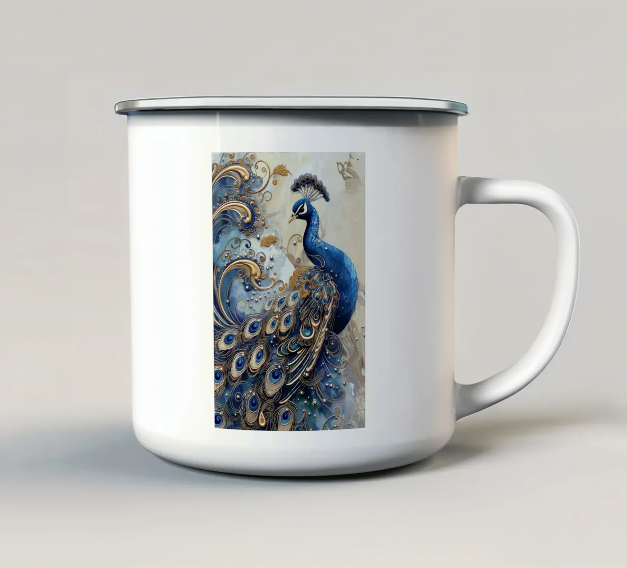 Pavone tazza in smalto da Imagine