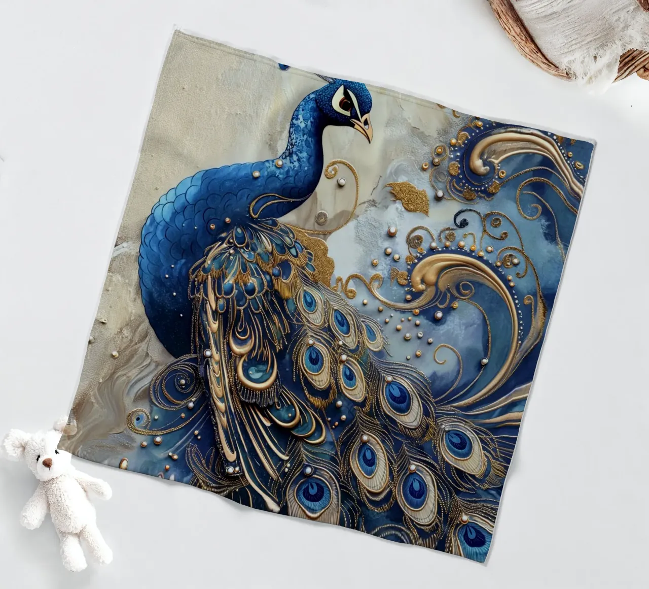 Peacock fleece blanket by Imagine