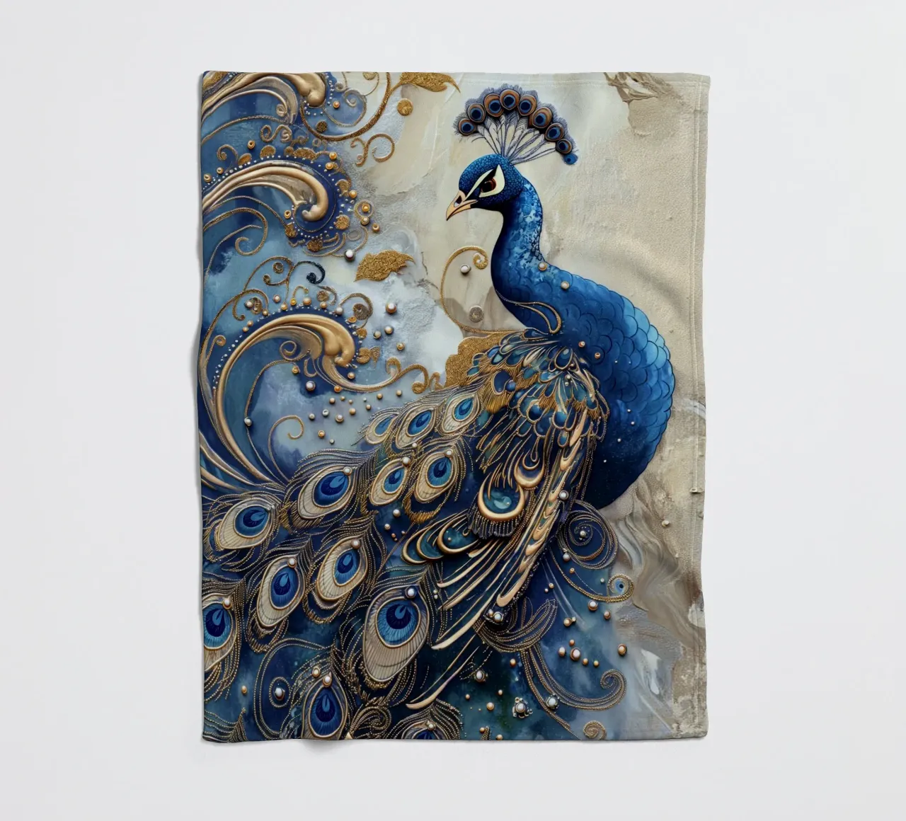 Peacock fleece blanket by Imagine