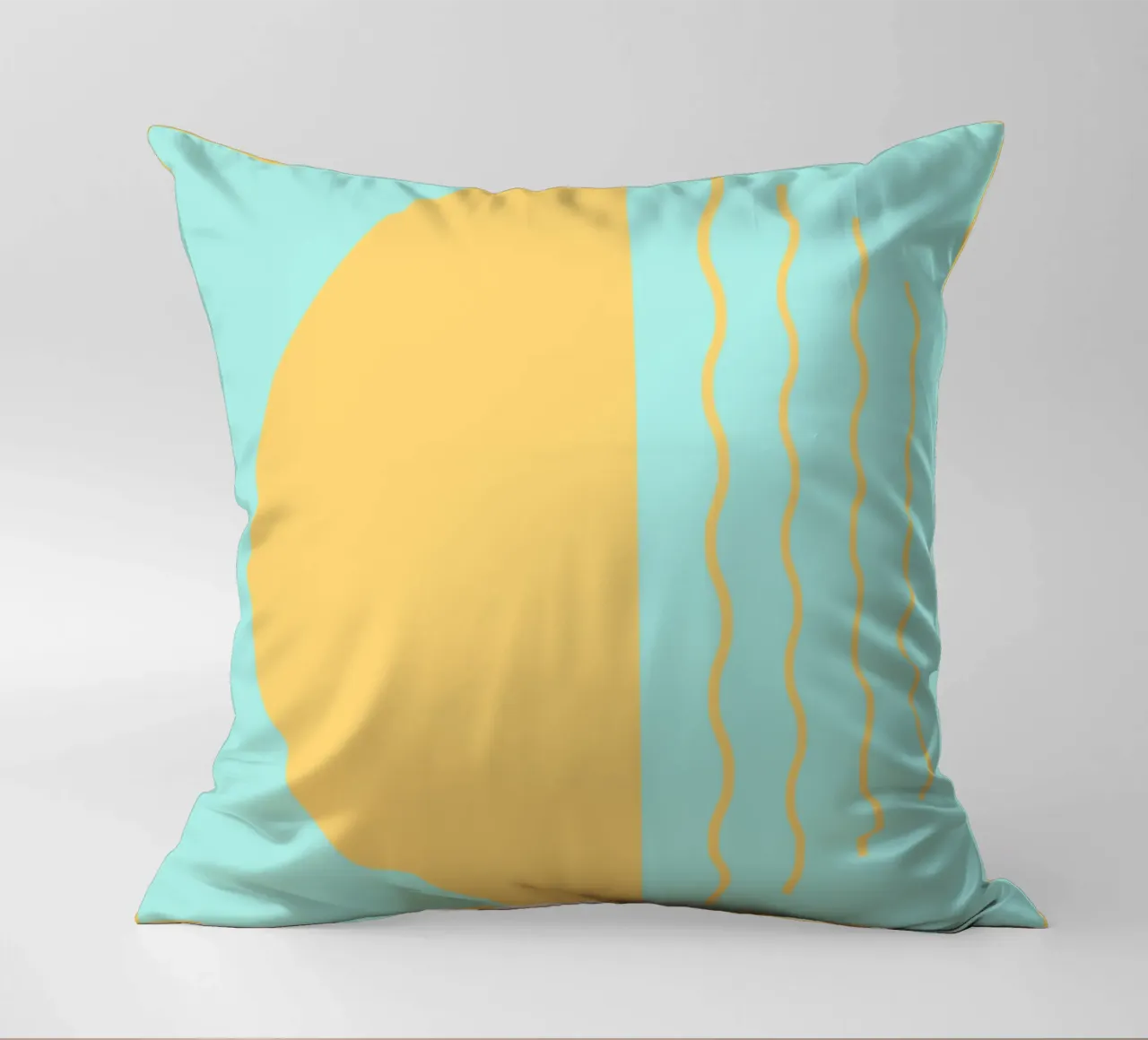 Boho Sunset Waves | Abstract Retro Art - IV cuscino da Une Affaire de Filles