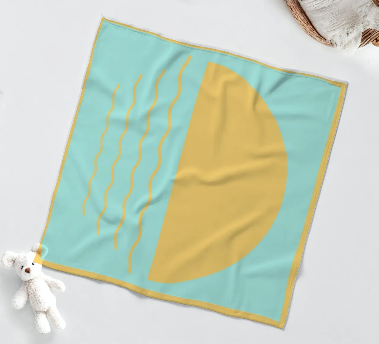 Boho Sunset Waves | Abstract Retro Art - IV coperta in pile da Une Affaire de Filles