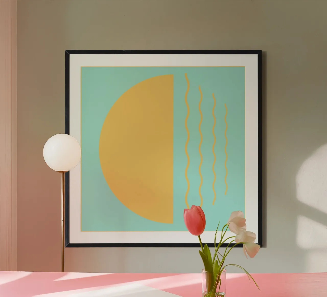 Boho Sunset Waves | Abstract Retro Art - IV carta hahnemühle da Une Affaire de Filles