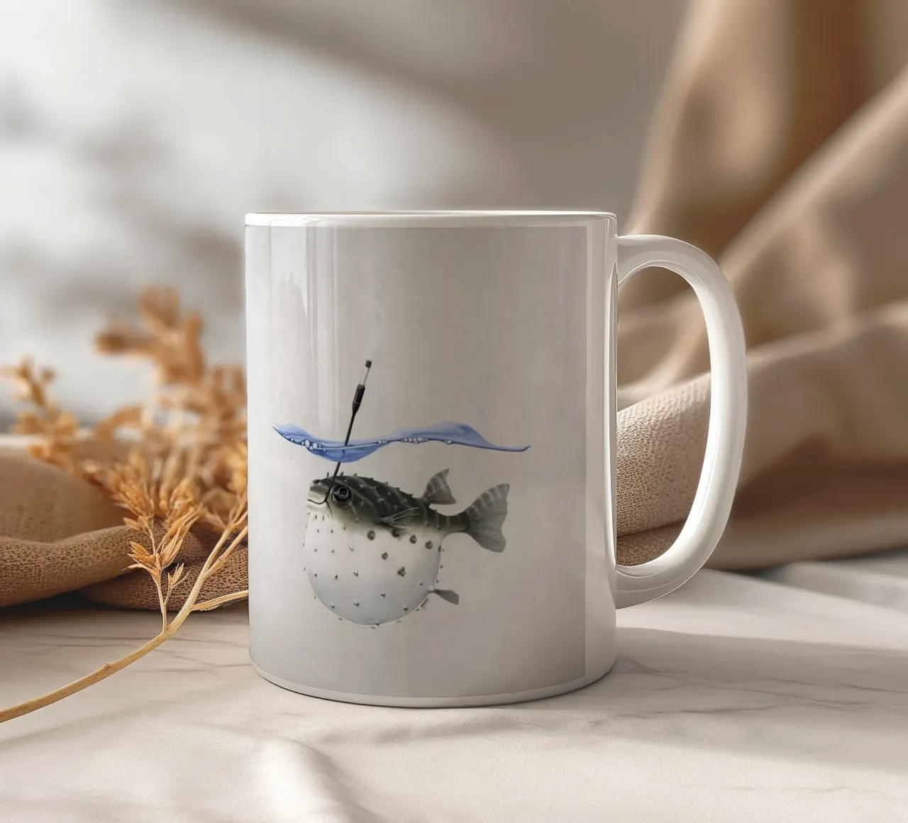 Take it Outside! (Wordless) tazza in ceramica da Rob Art | Illustration