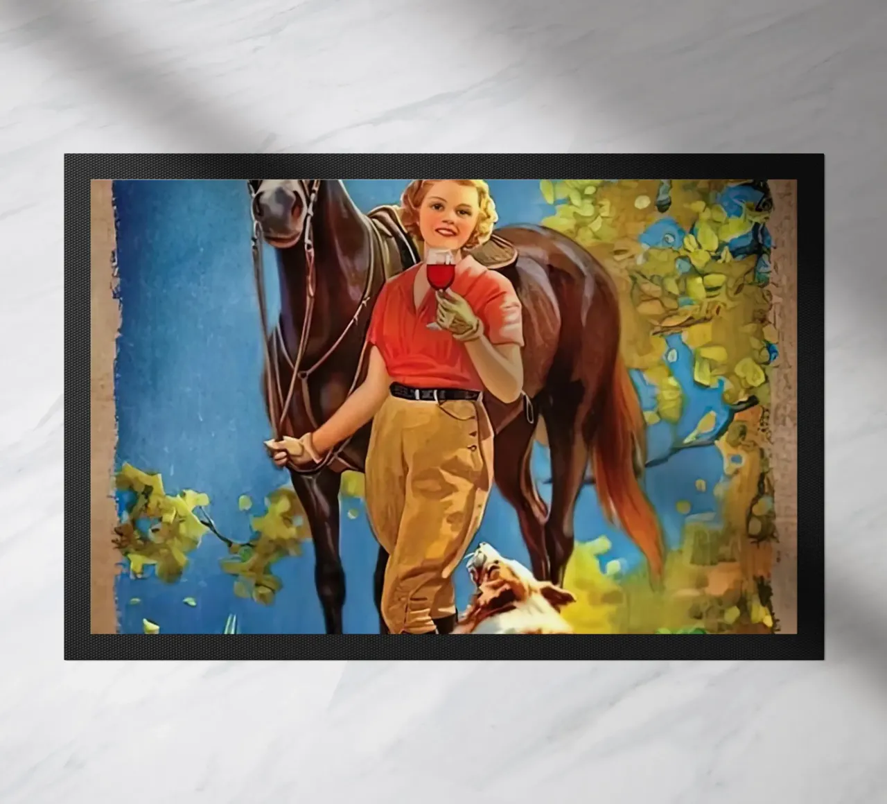 That'S What I Do I Ride Horses, I Pet Dogs doormat by Aaronshop
