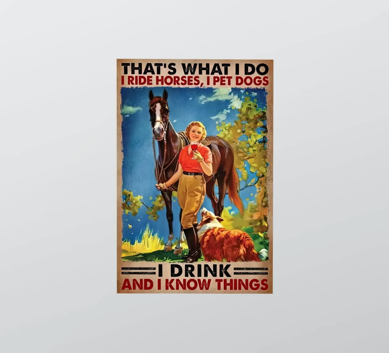 That'S What I Do I Ride Horses, I Pet Dogs sticker by Aaronshop