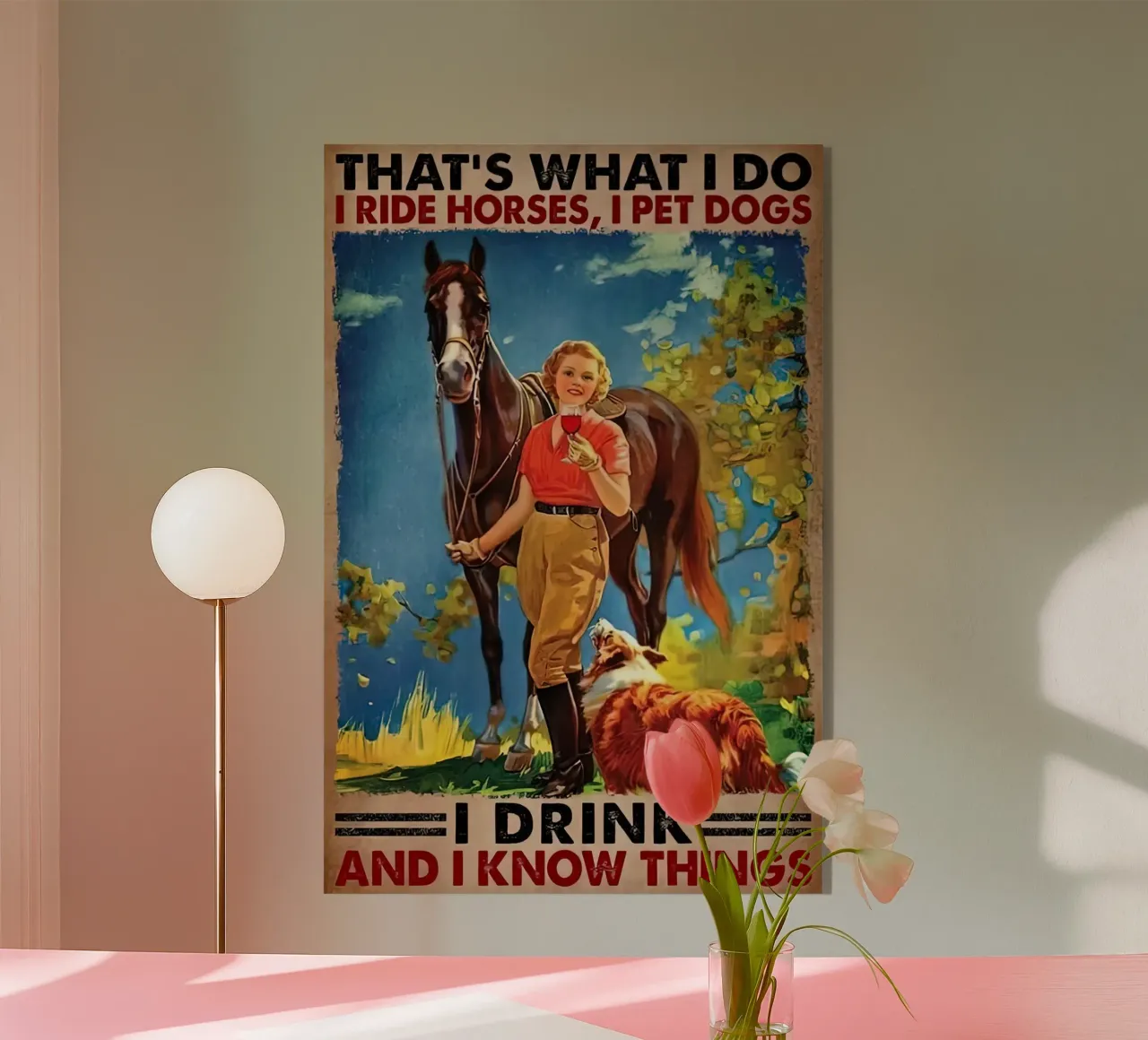 That'S What I Do I Ride Horses, I Pet Dogs acrylic glass by Aaronshop