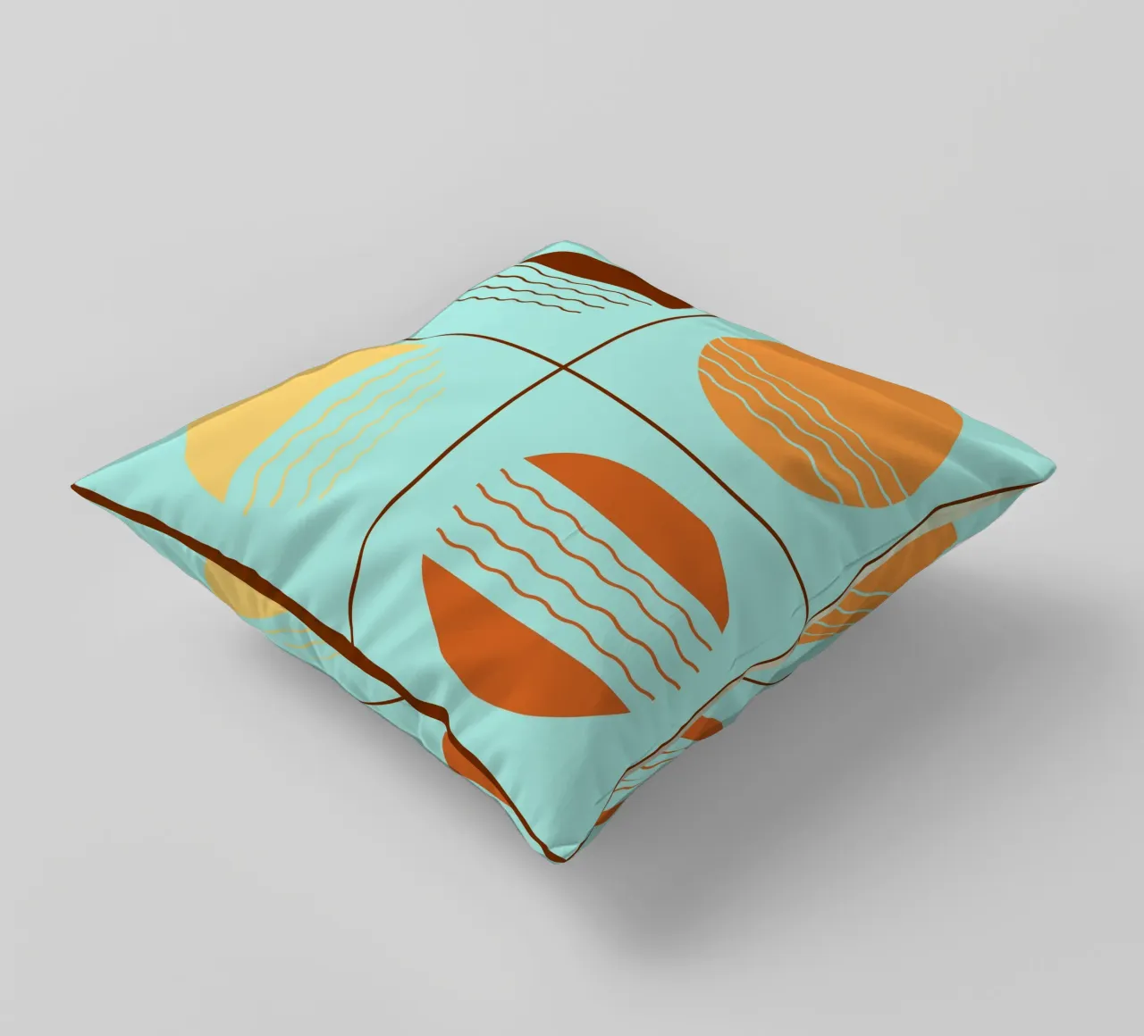 Boho Sunset Quartet | Abstract Geometric Art cuscino da Une Affaire de Filles