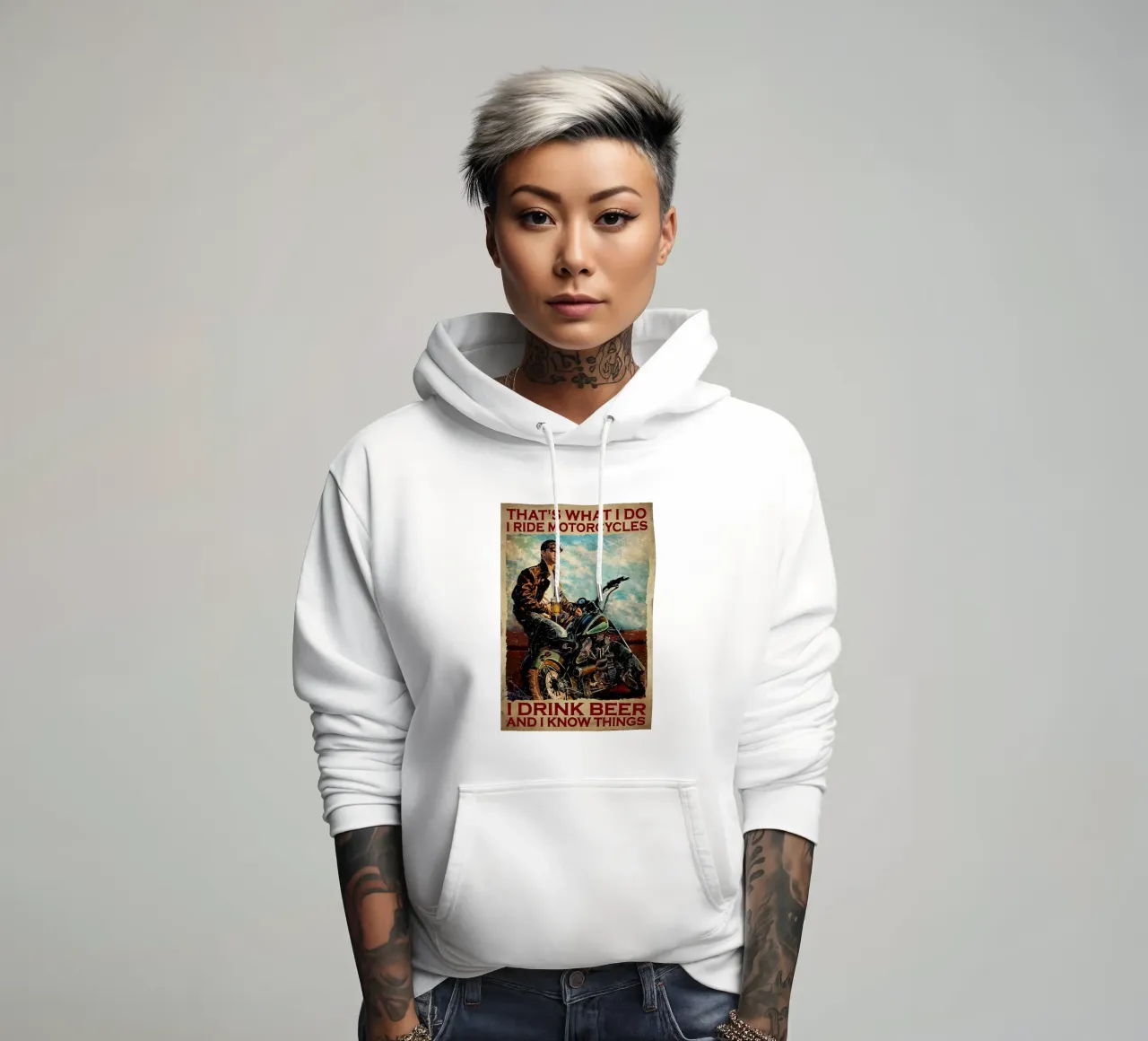 Questo è quello che faccio, vado in motocicletta felpa con cappuccio da Aaronshop