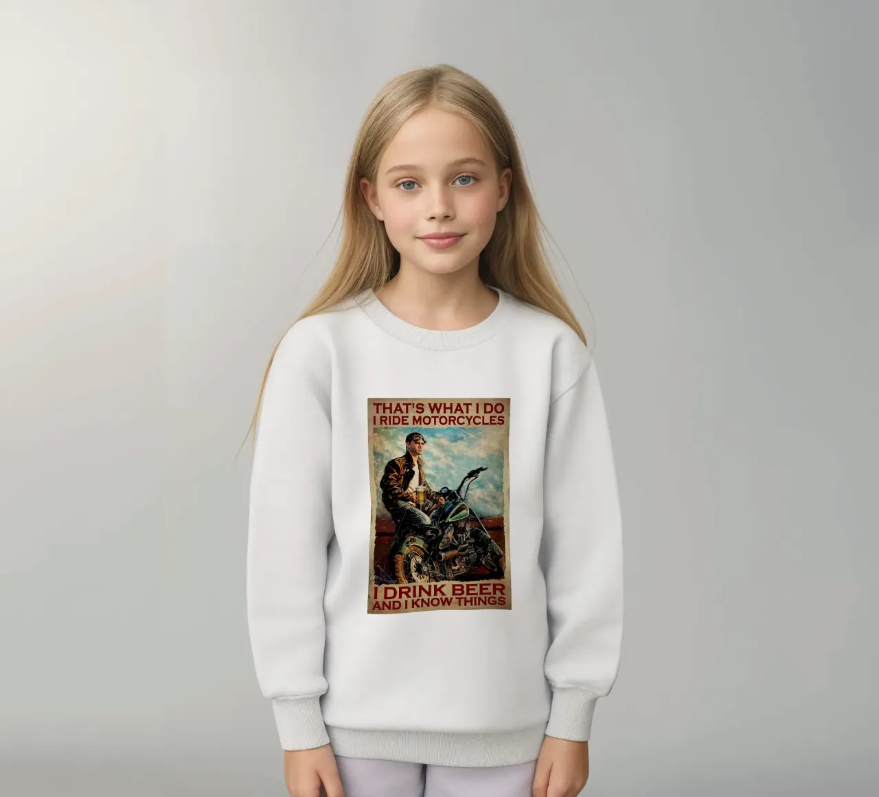 Questo è quello che faccio, vado in motocicletta felpa bambino da Aaronshop