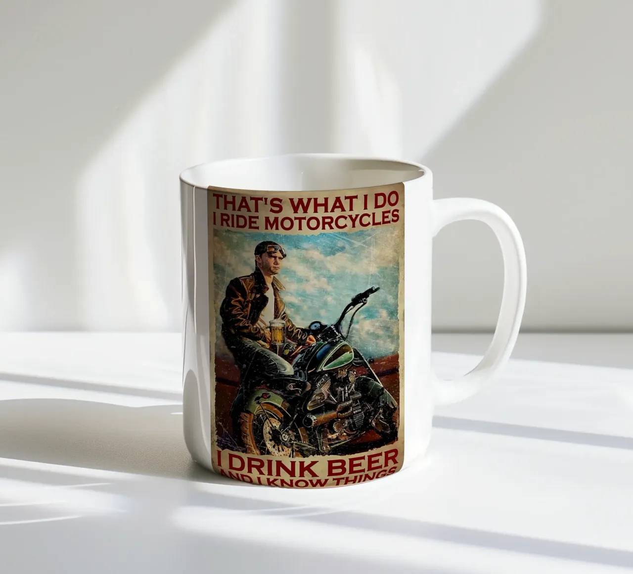 Questo è quello che faccio, vado in motocicletta tazza in ceramica da Aaronshop