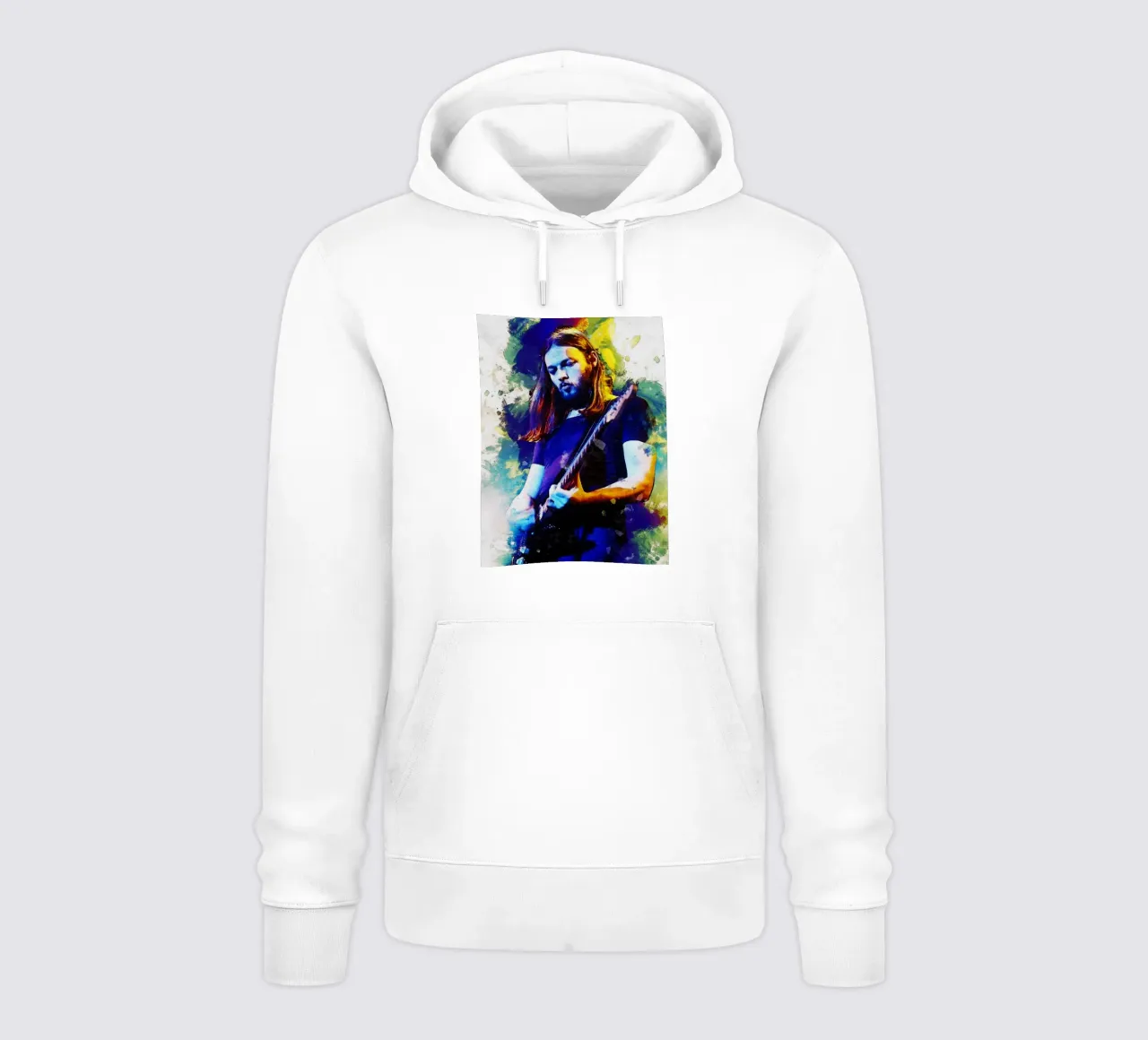 Macchia di ritratto David Gilmour felpa con cappuccio da Gunawan Rb