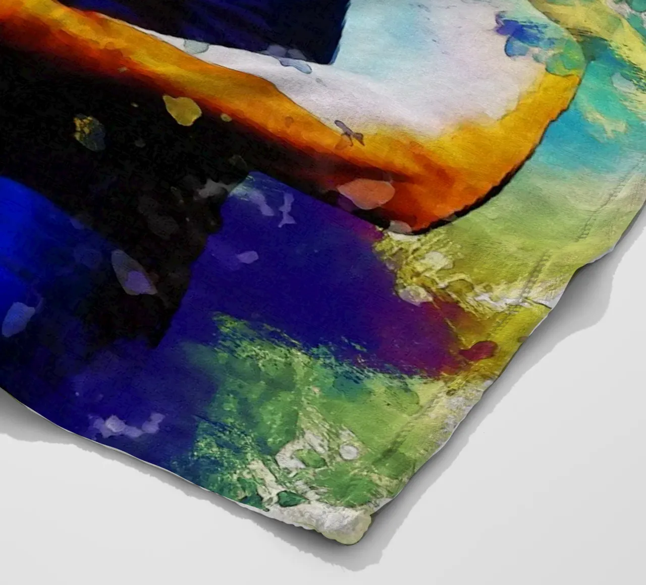 Smudge of Portrait David Gilmour Fleecedecke von Gunawan Rb