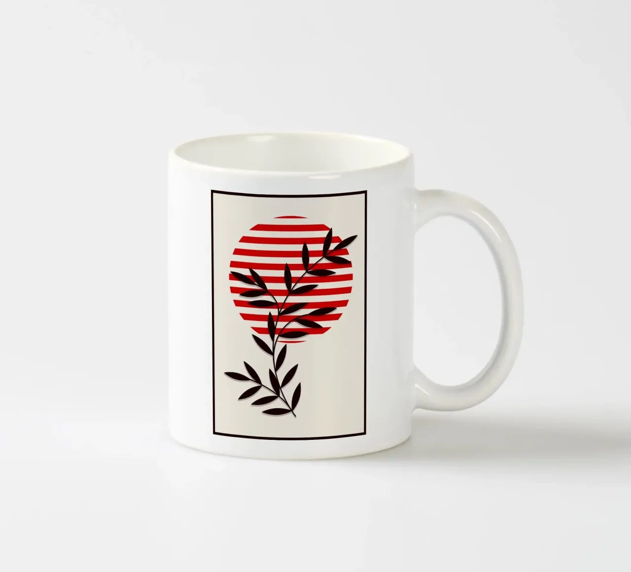 Japandi Sun & Branch | Abstract Botanical Poster Art tazza in ceramica da Une Affaire de Filles