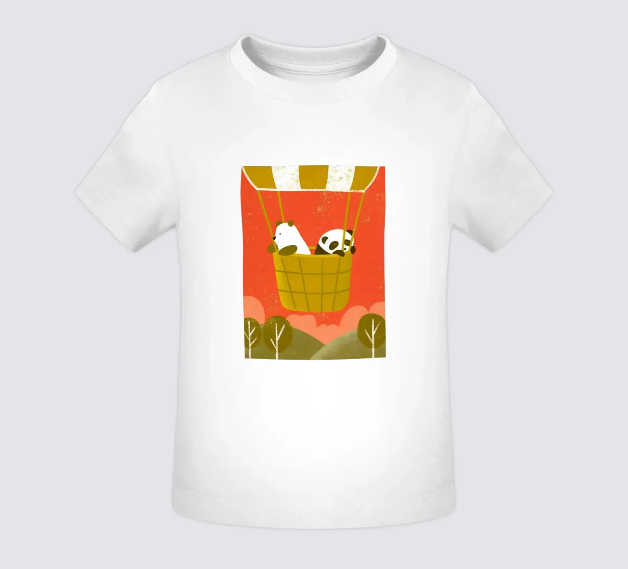 Mongolfiera con orso e panda maglietta neonato da THE LATEST SHOP