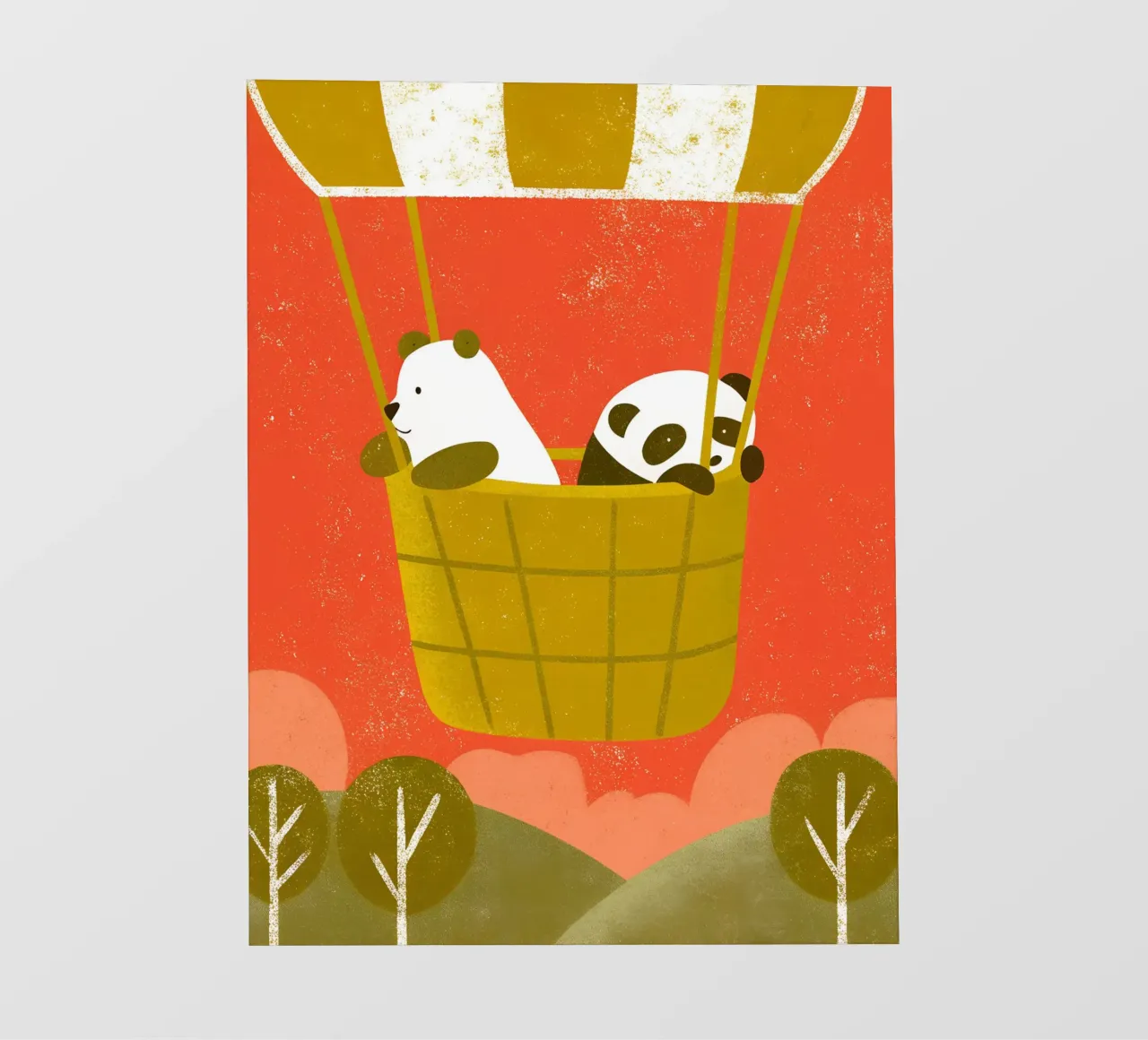 Mongolfiera con orso e panda telo in pvc da THE LATEST SHOP