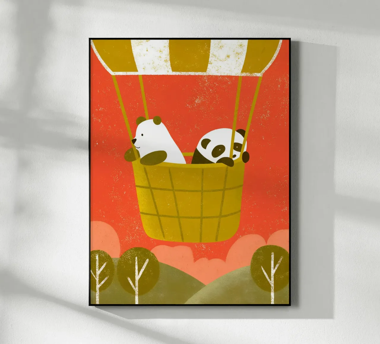 Mongolfiera con orso e panda plexiglass da THE LATEST SHOP