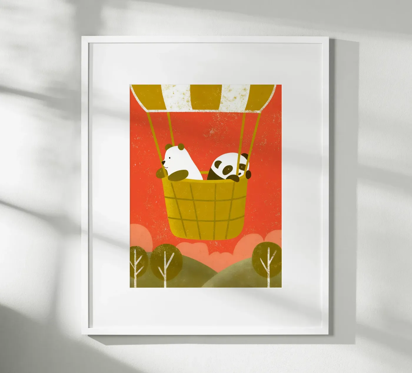 Mongolfiera con orso e panda poster da THE LATEST SHOP