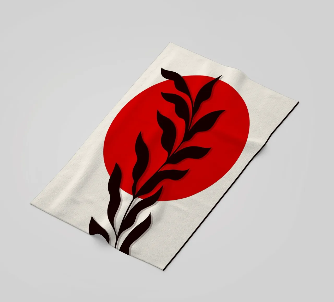 Japandi Sun & Branch | Abstract Botanical Poster Art telo mare da Une Affaire de Filles