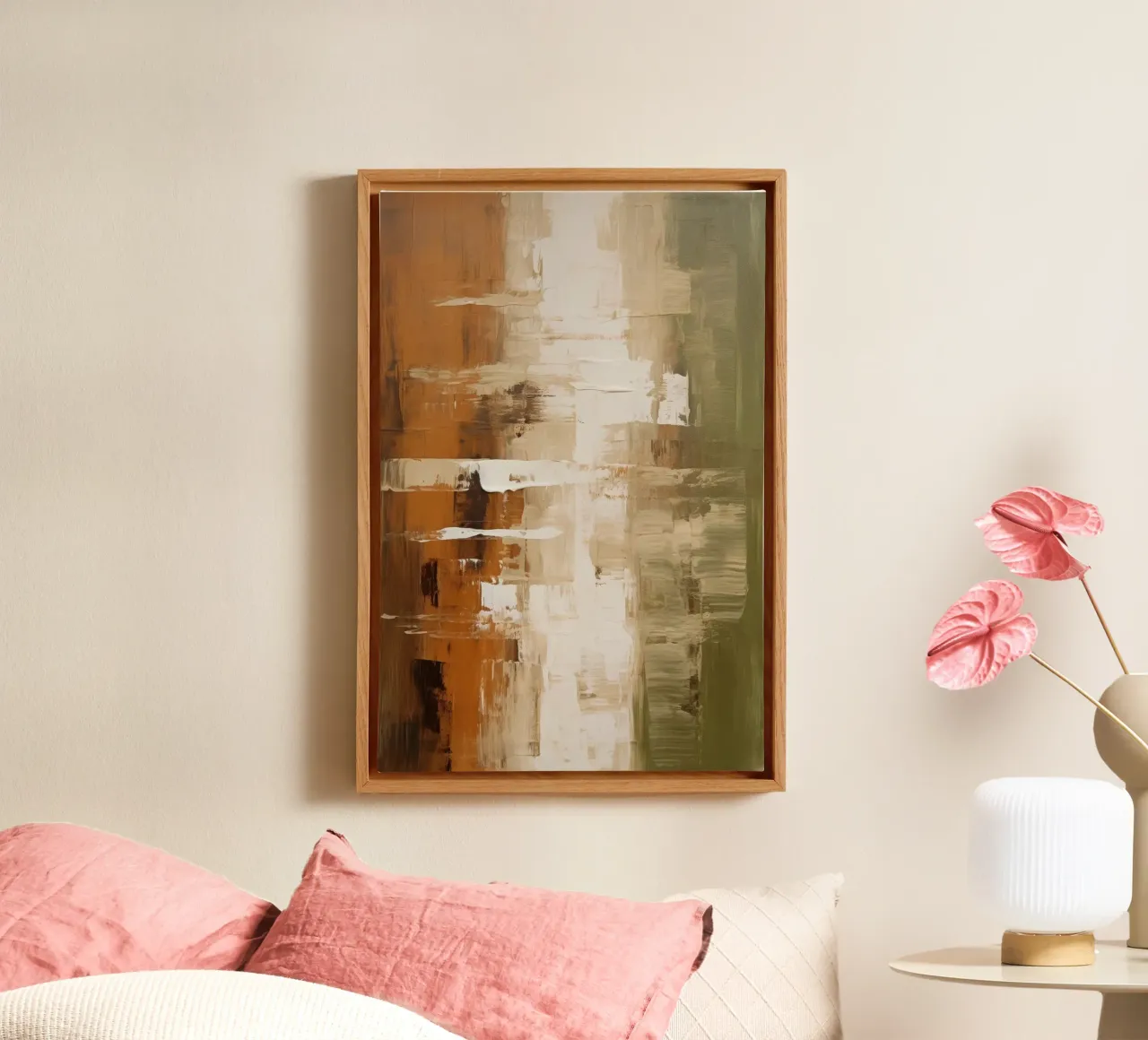 Abstract canvas met Baklijst van Imagine