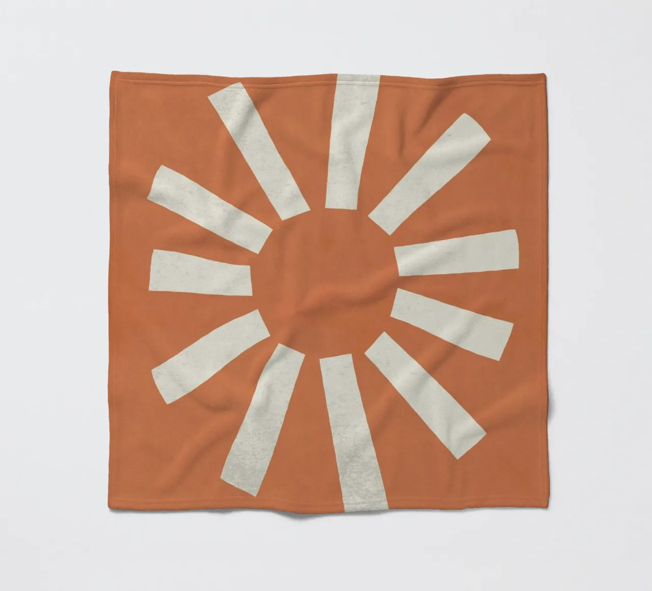 Sun Line Minimalist - Arancione coperta in pile da MoonlightPrint