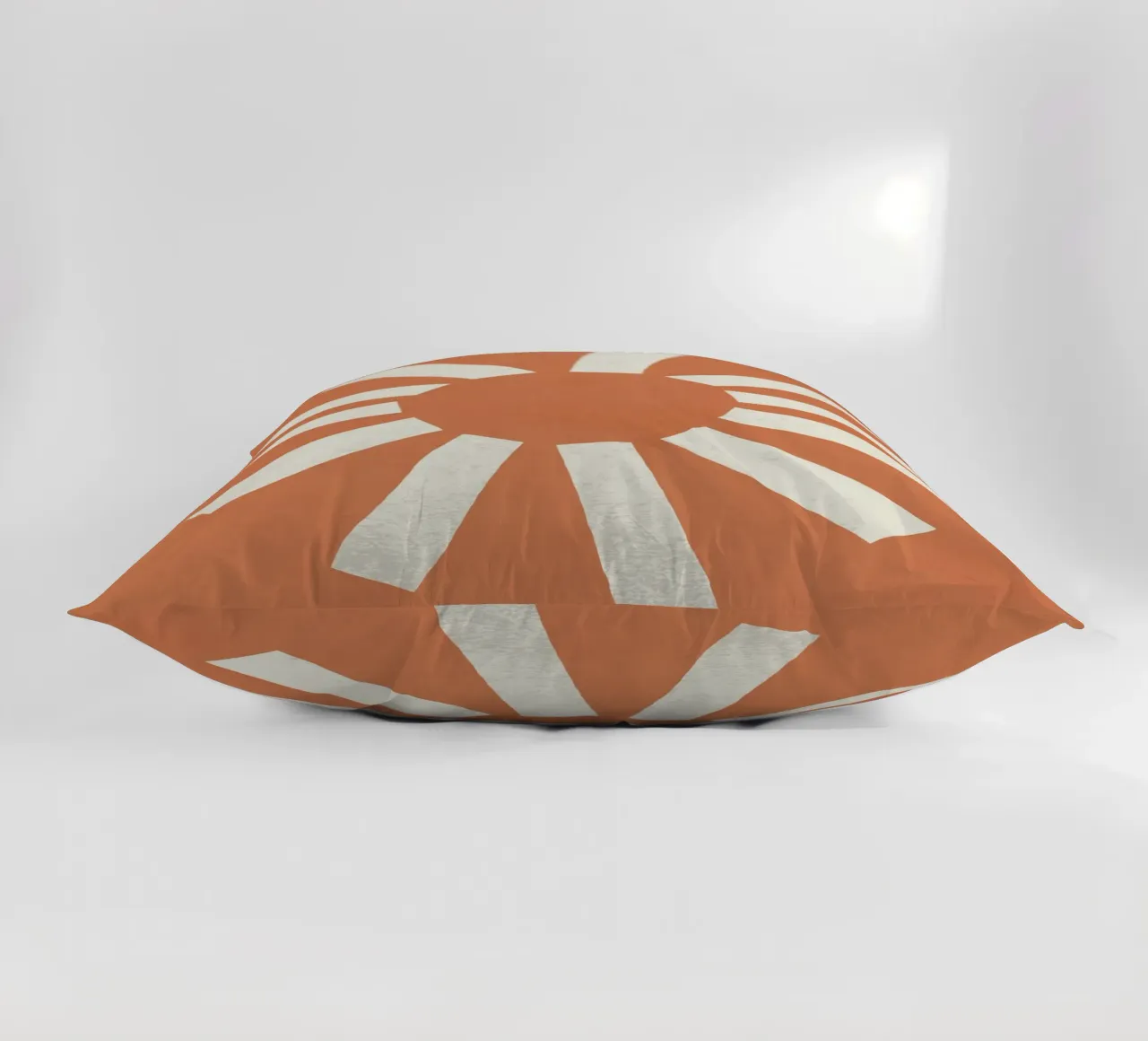 Sun Line Minimalist - Arancione cuscino da MoonlightPrint