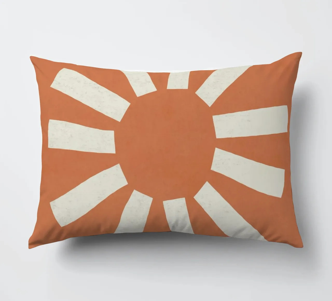 Sun Line Minimalist - Arancione cuscino da MoonlightPrint