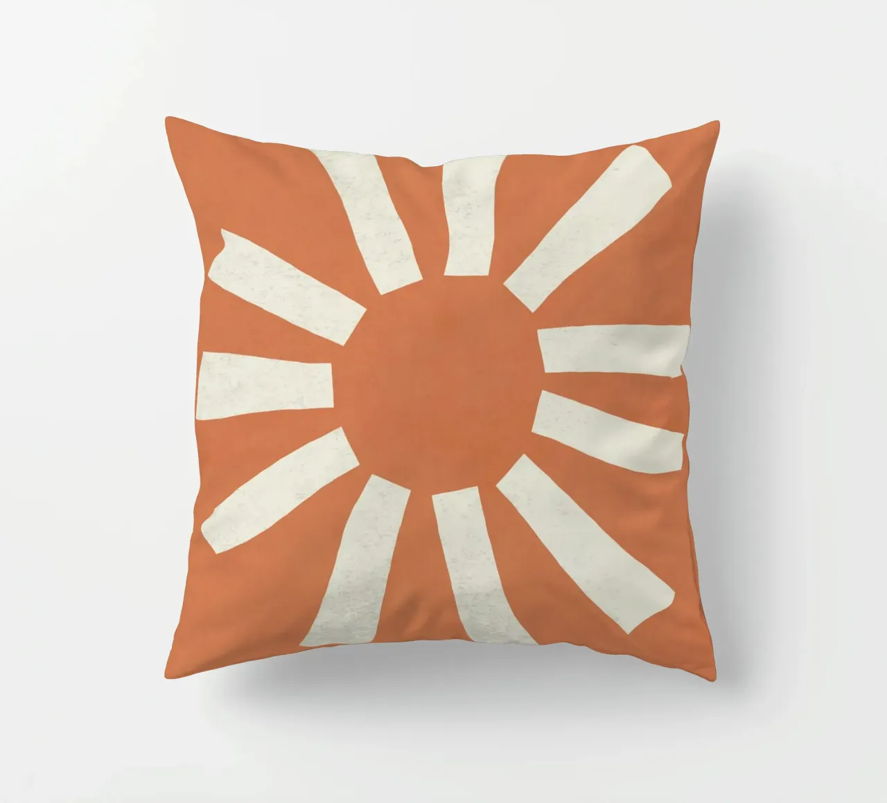 Sun Line Minimalist - Arancione cuscino da MoonlightPrint