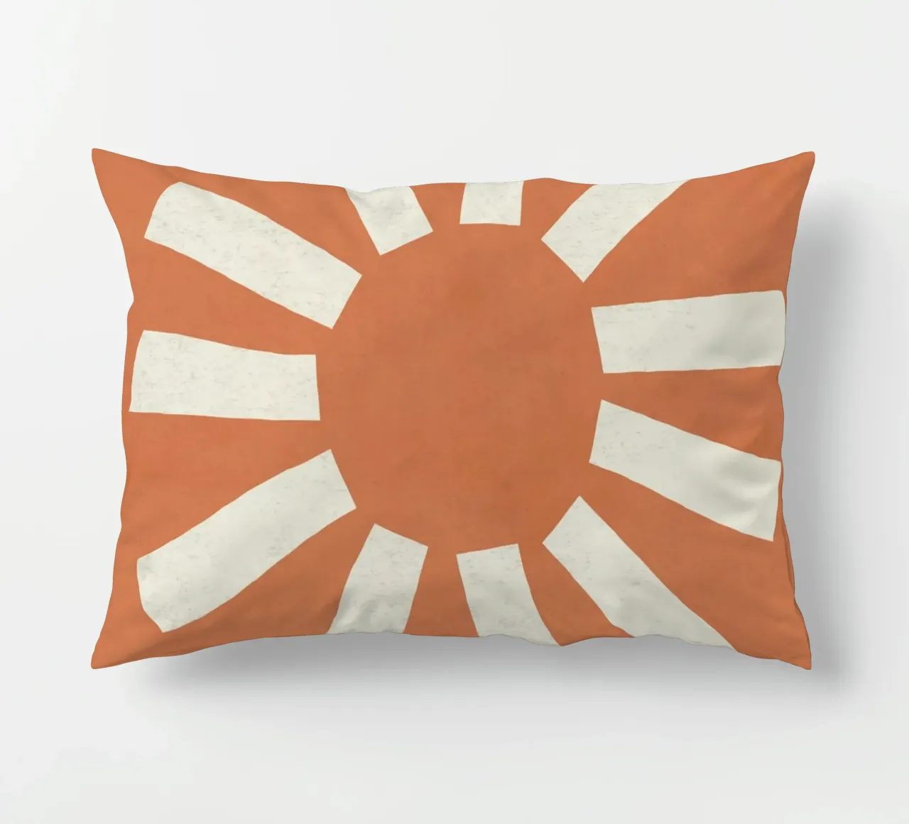 Sun Line Minimalist - Arancione cuscino da MoonlightPrint