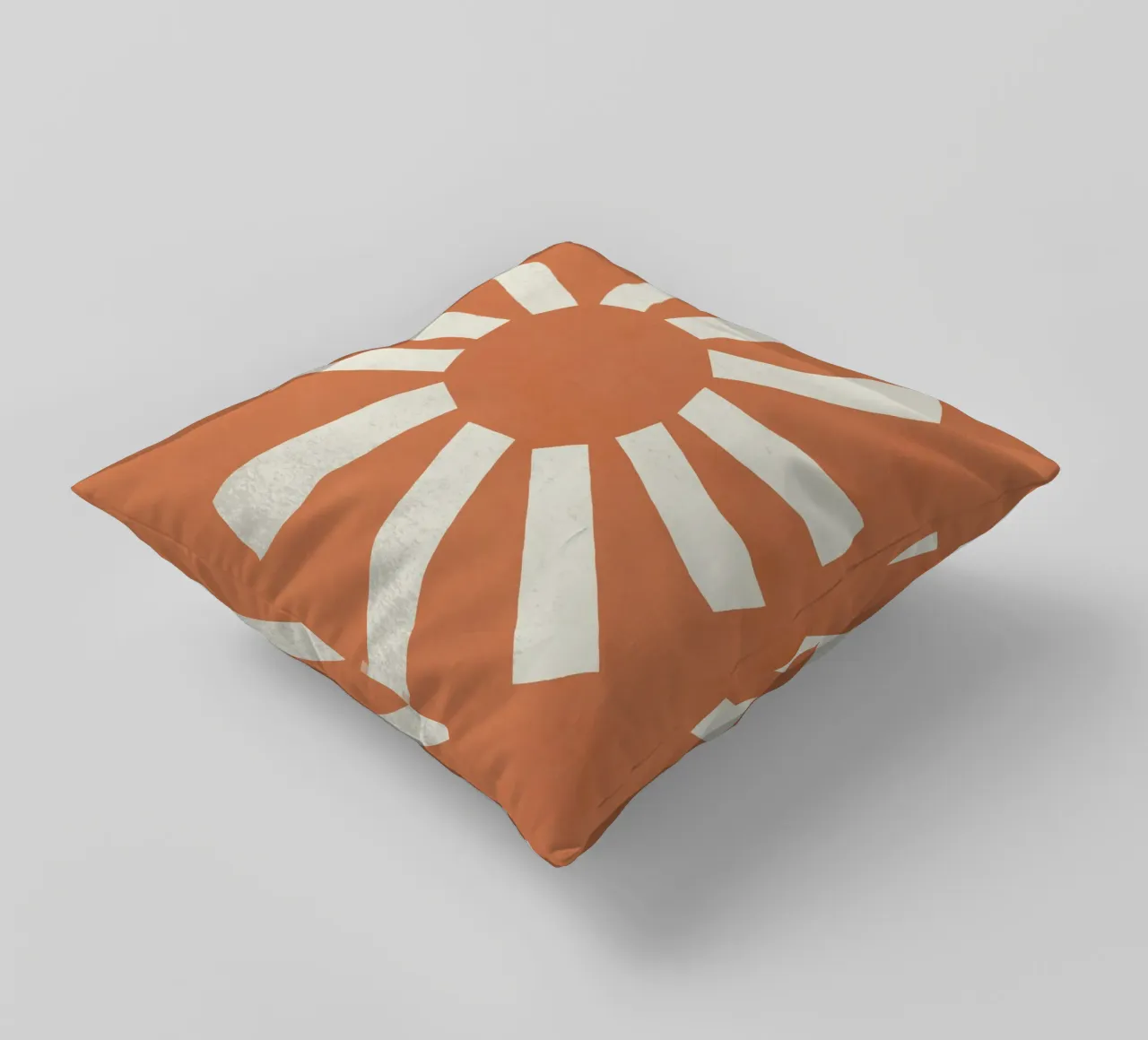 Sun Line Minimalist - Arancione cuscino da MoonlightPrint