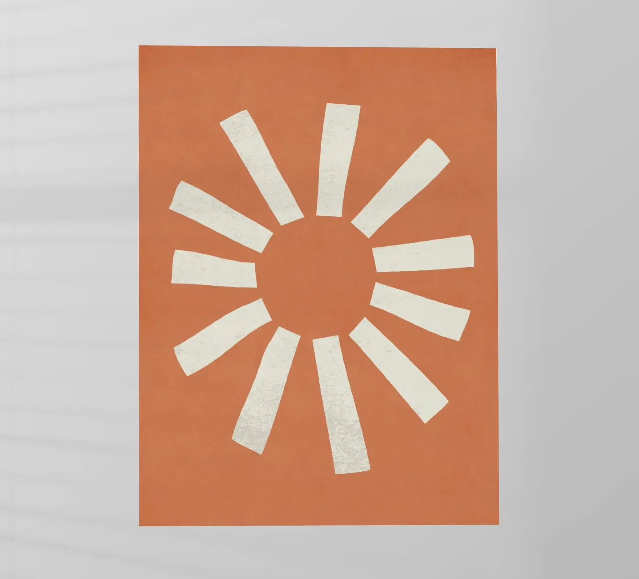 Sun Line Minimalist - Arancione pellicola backlit da MoonlightPrint