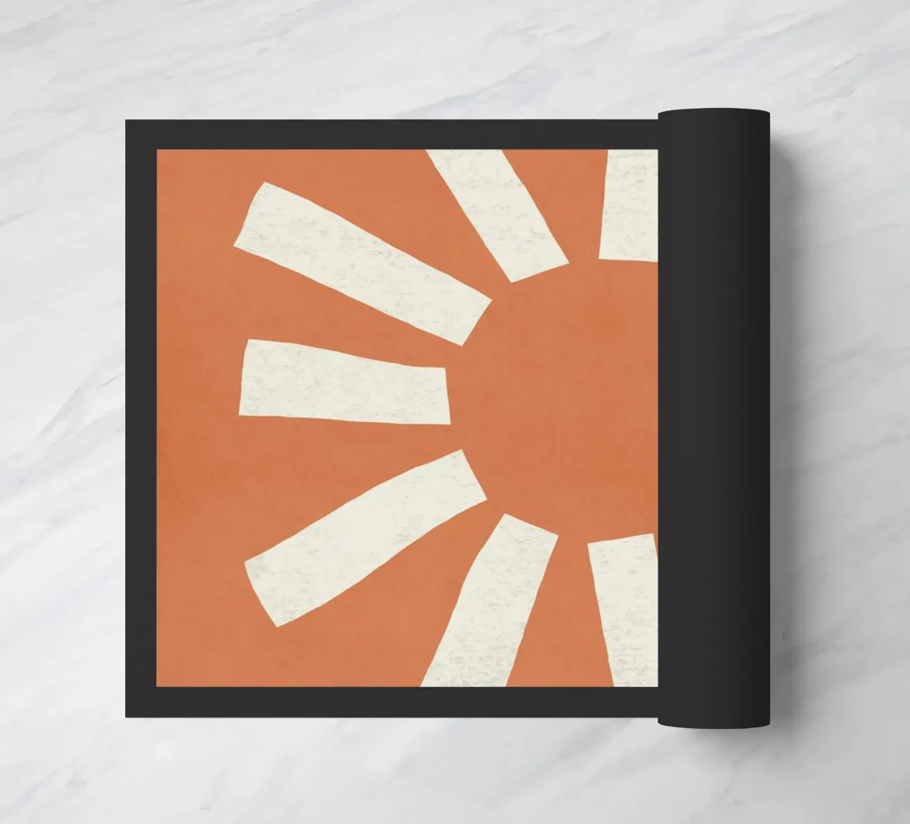 Sun Line Minimalist - Arancione zerbino da MoonlightPrint