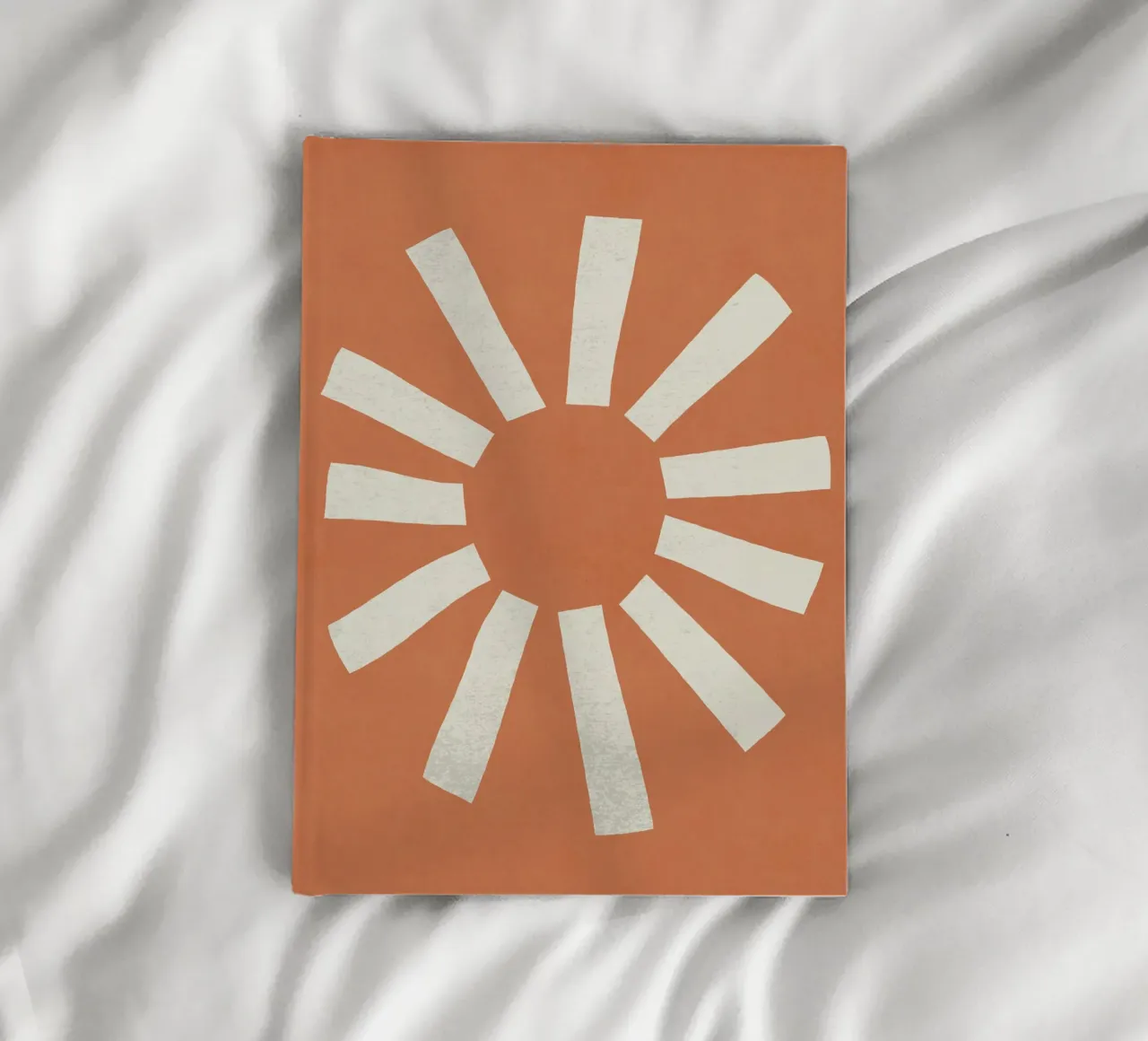 Sun Line Minimalist - Orange notebook by MoonlightPrint
