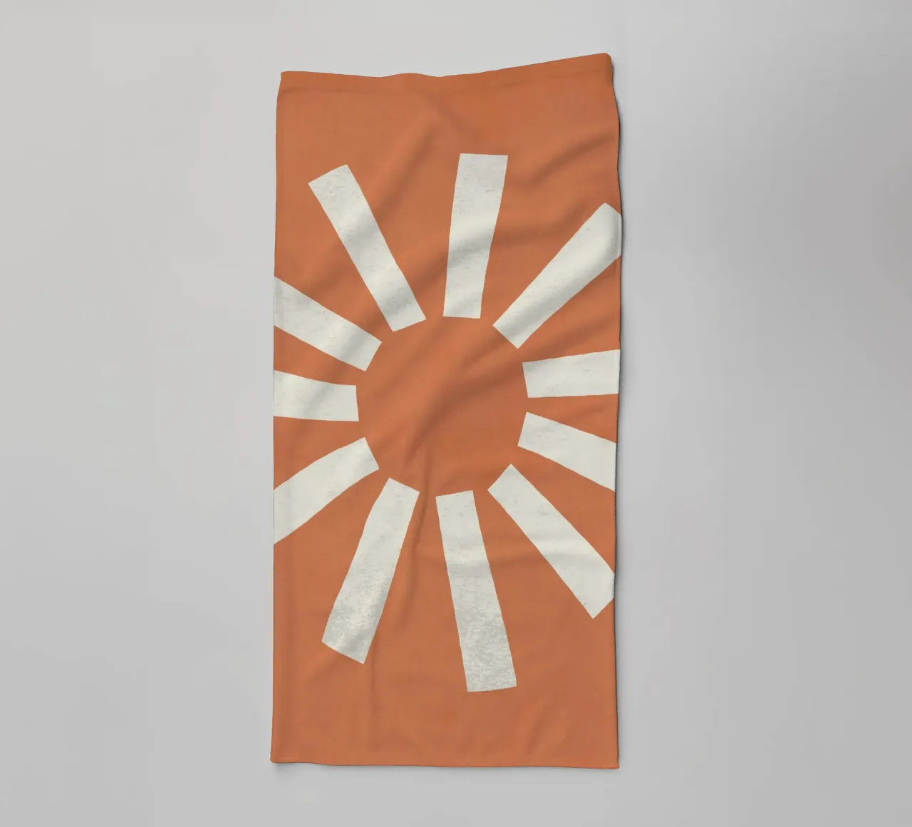 Sun Line Minimalist - Arancione asciugamano da bagno da MoonlightPrint