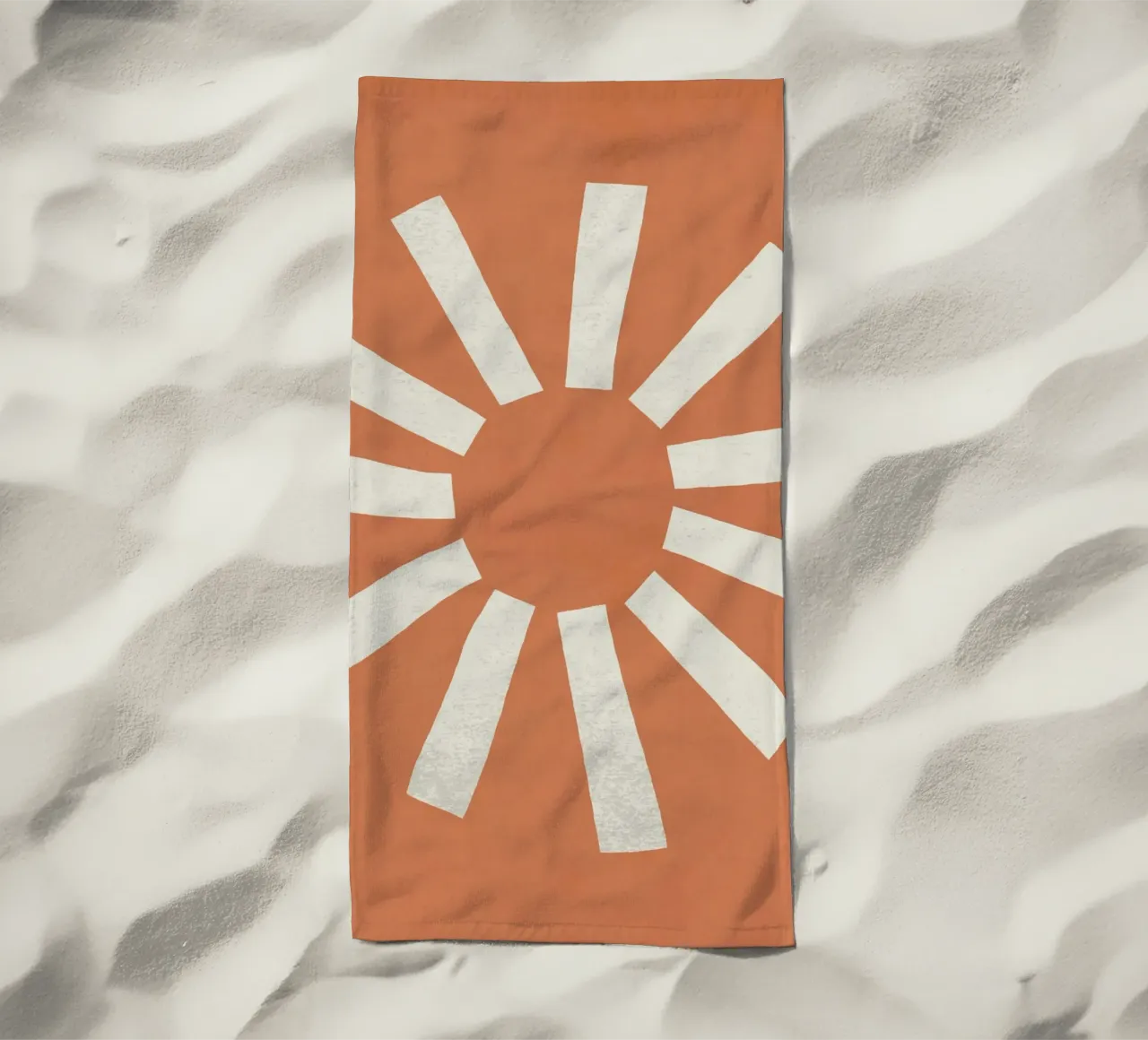 Sun Line Minimalist - Arancione telo mare da MoonlightPrint
