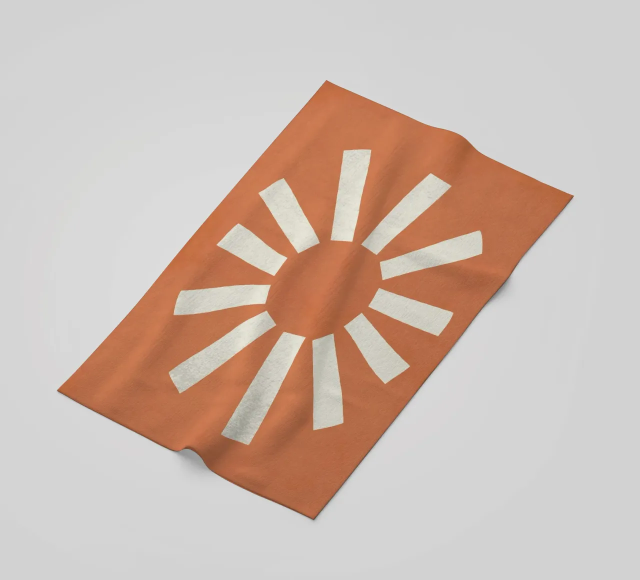 Sun Line Minimalist - Arancione telo mare da MoonlightPrint