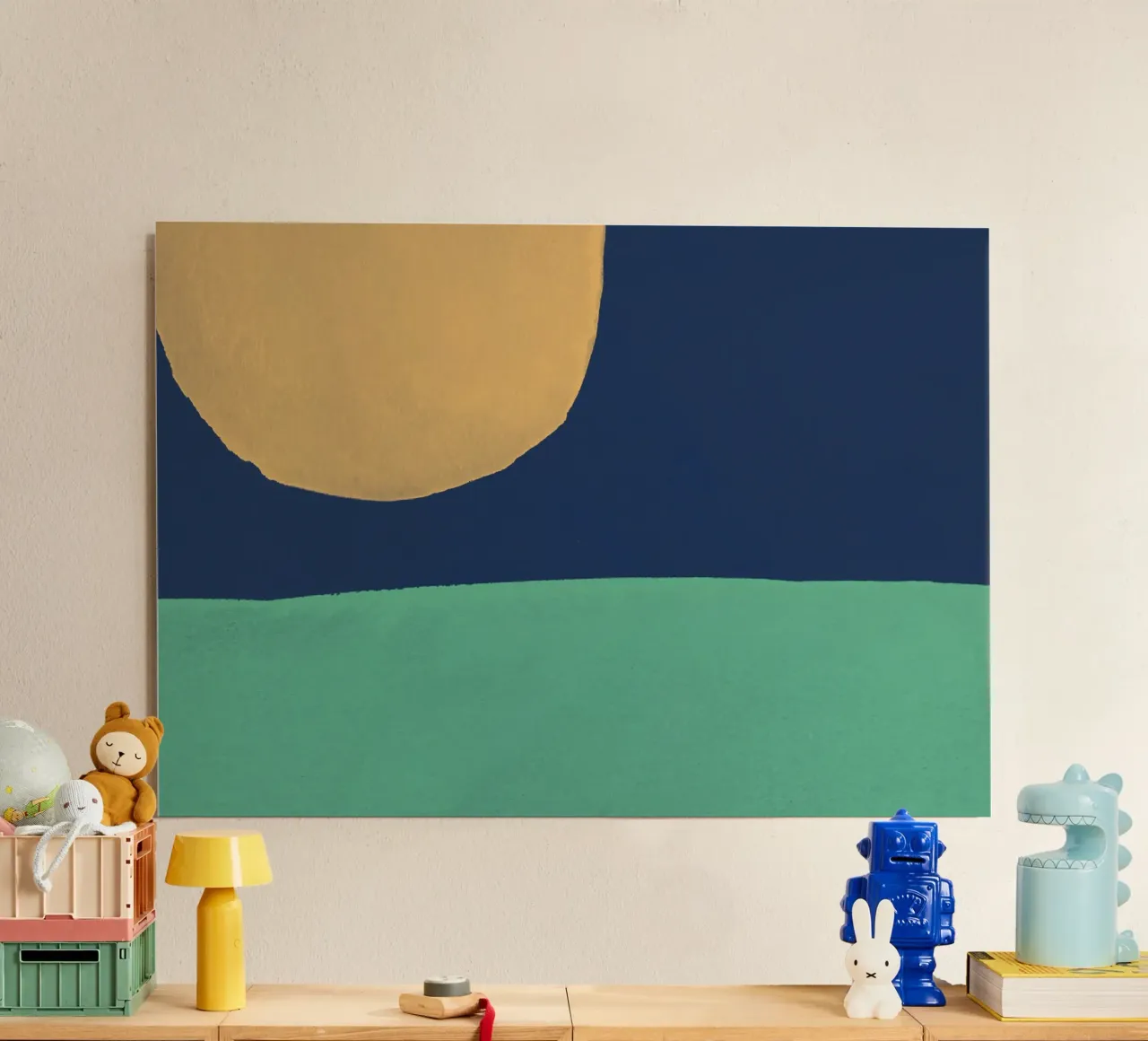 Ceppi grafici Scenario astratto - Blu notte alluminio dibond da MoonlightPrint