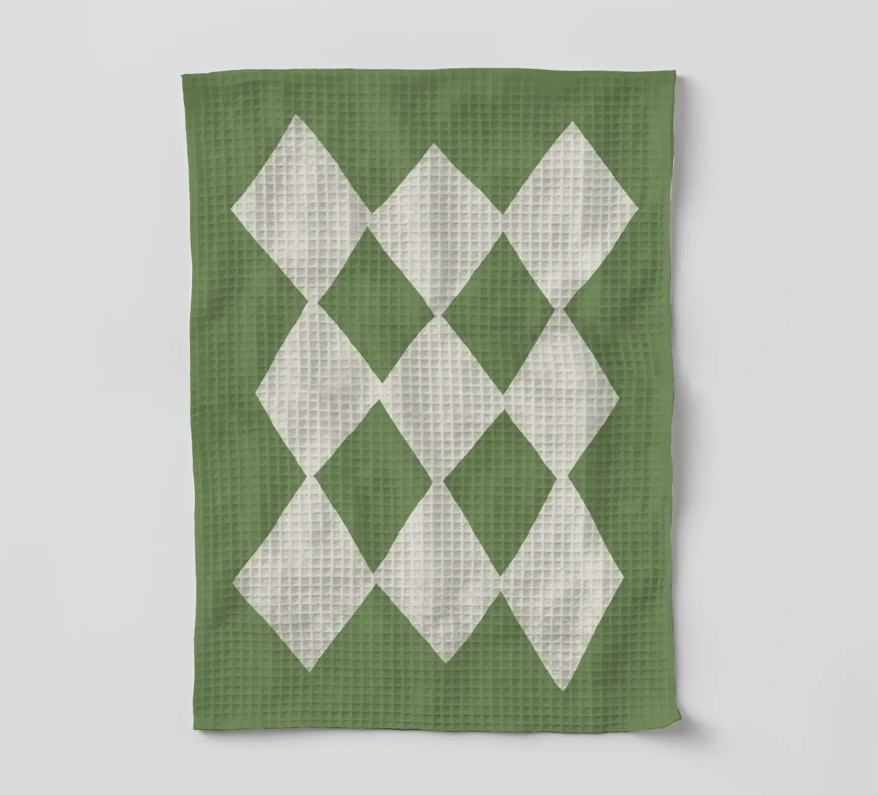 Motif abstrait en forme de diamant - Vert torchon de MoonlightPrint