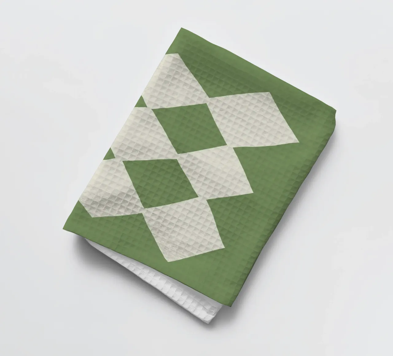 Motif abstrait en forme de diamant - Vert torchon de MoonlightPrint