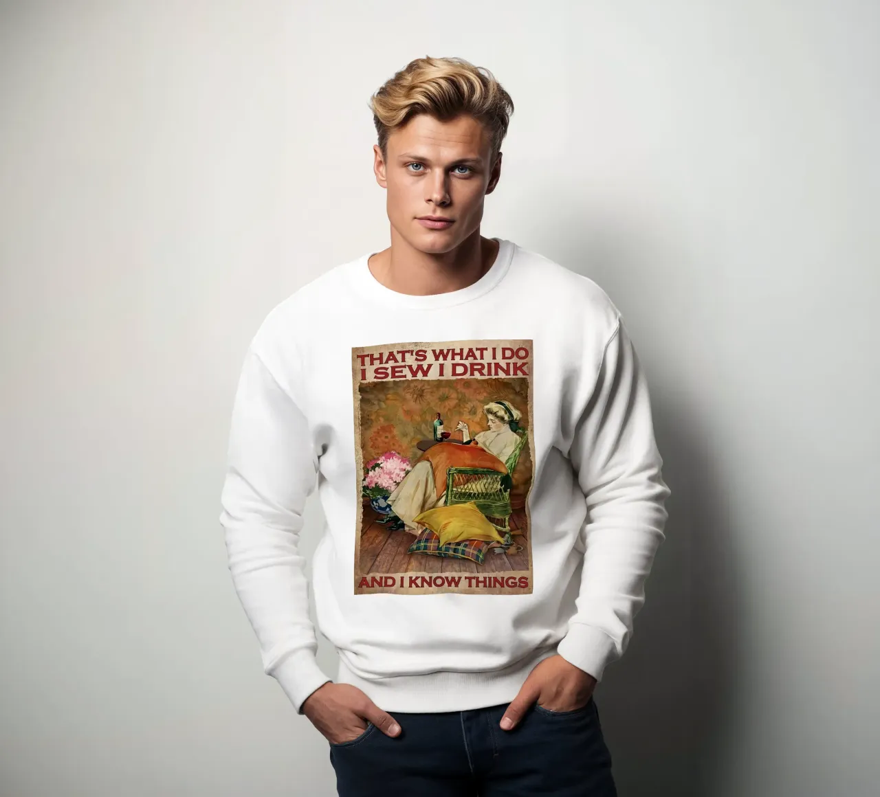 Questo è quello che faccio, cucio, bevo e so le cose felpa da Aaronshop