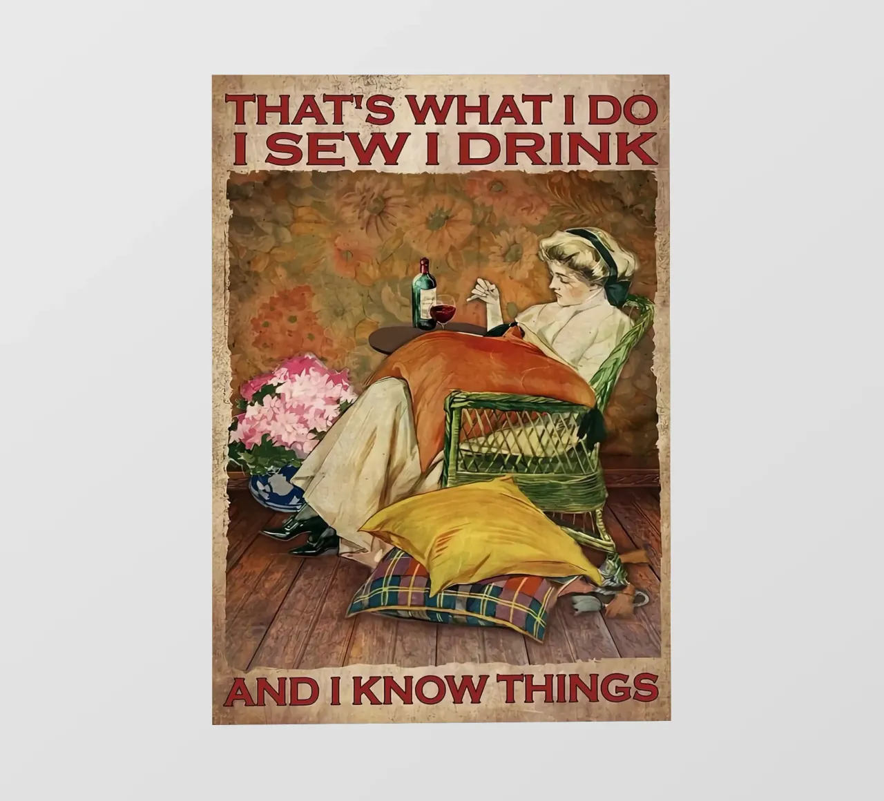 Questo è quello che faccio, cucio, bevo e so le cose telo in pvc da Aaronshop