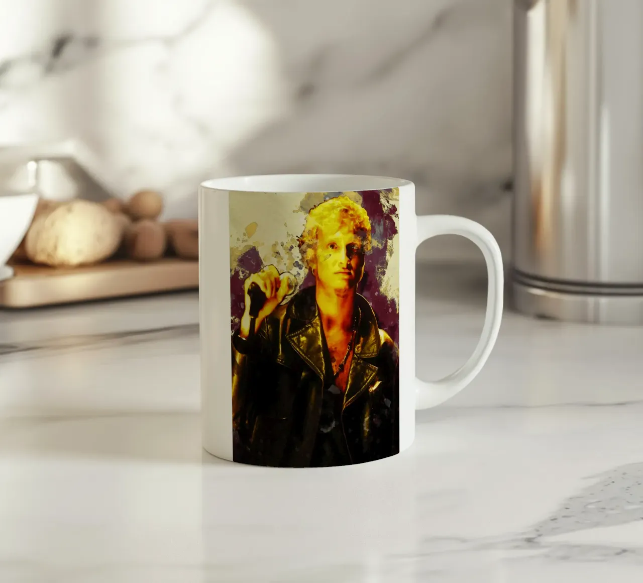 Ritratto di Layne Staley con sbaffo tazza in ceramica da Gunawan Rb