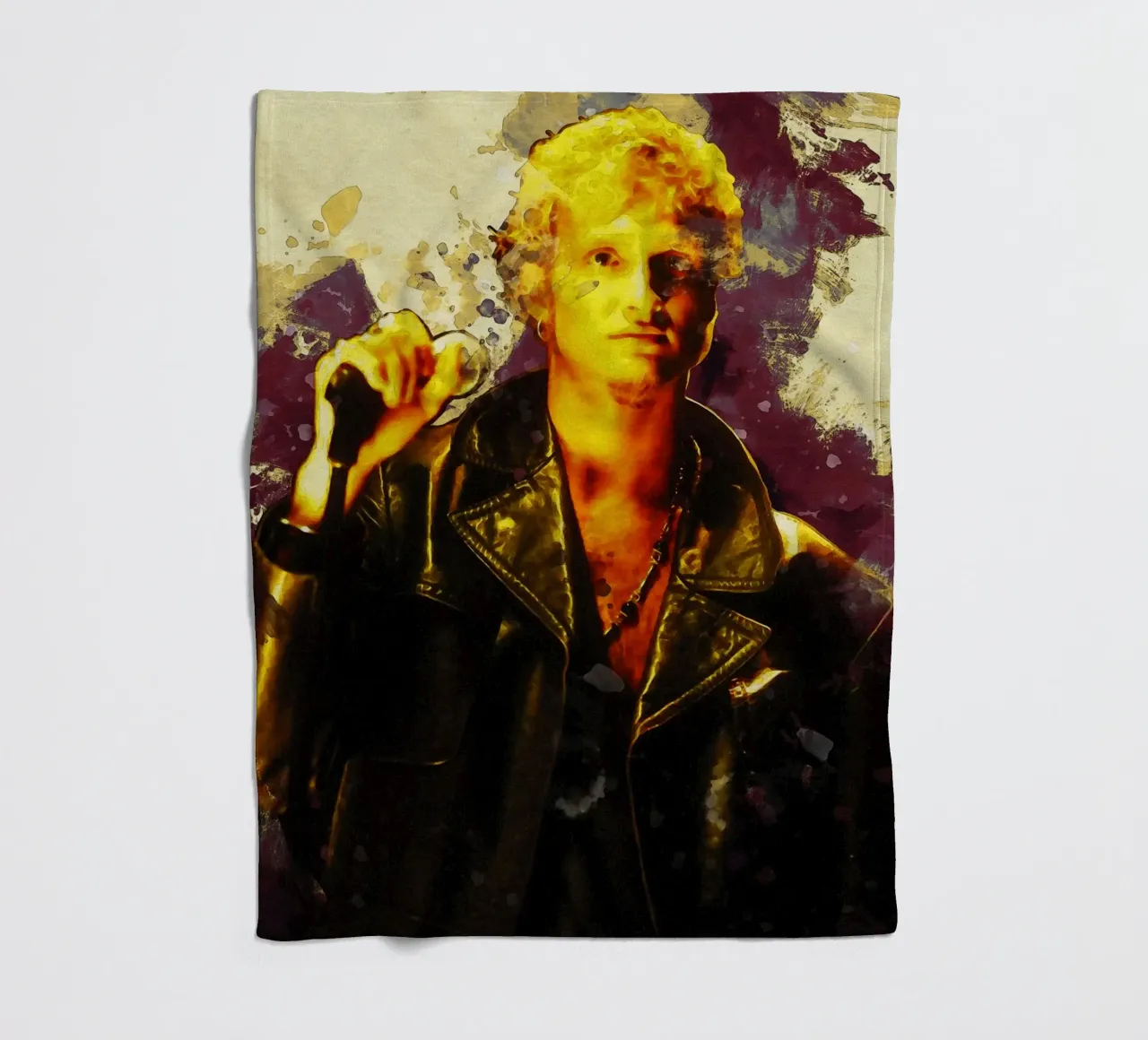Ritratto di Layne Staley con sbaffo coperta in pile da Gunawan Rb