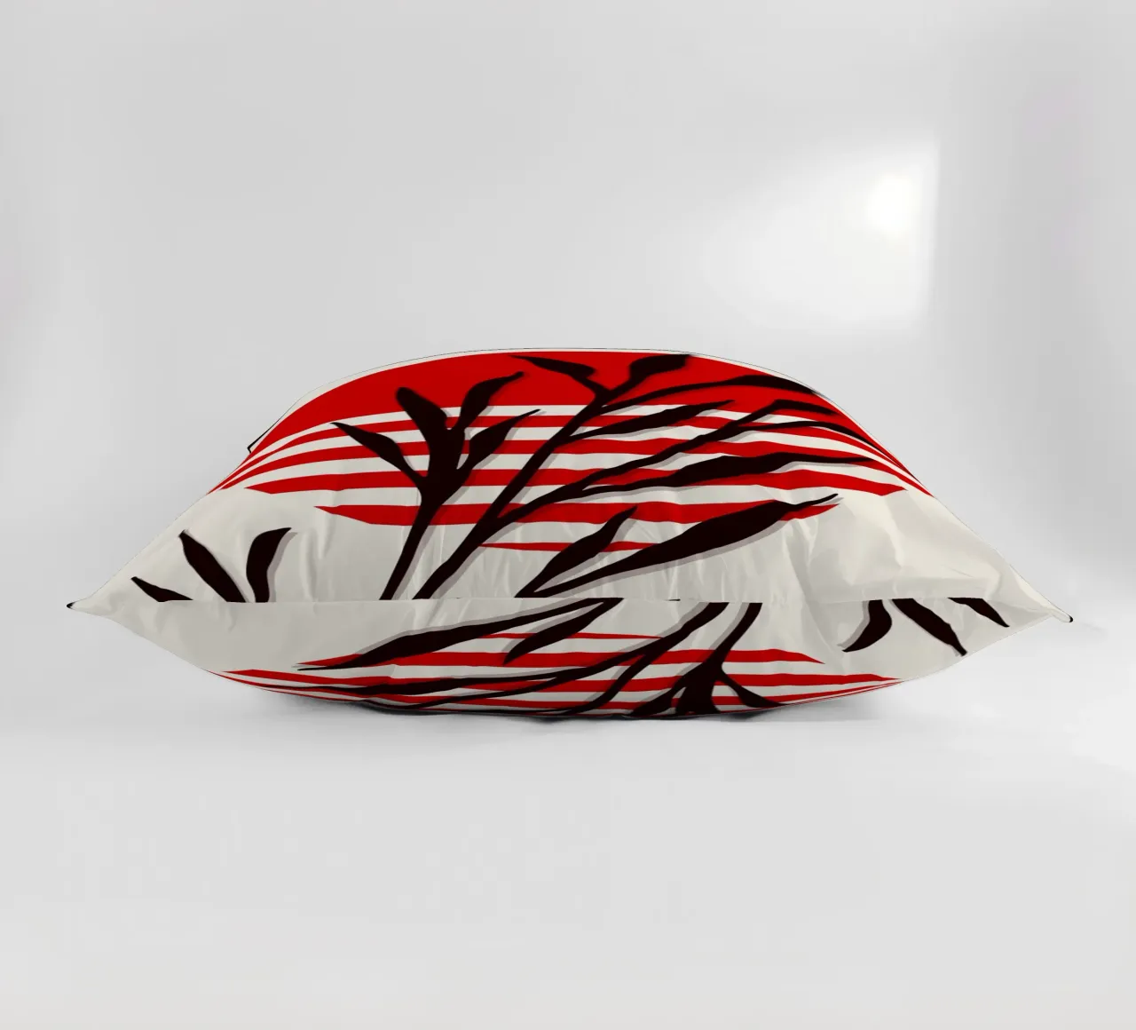 Japandi Sun & Branch | Abstract Botanical Poster Art cuscino da Une Affaire de Filles