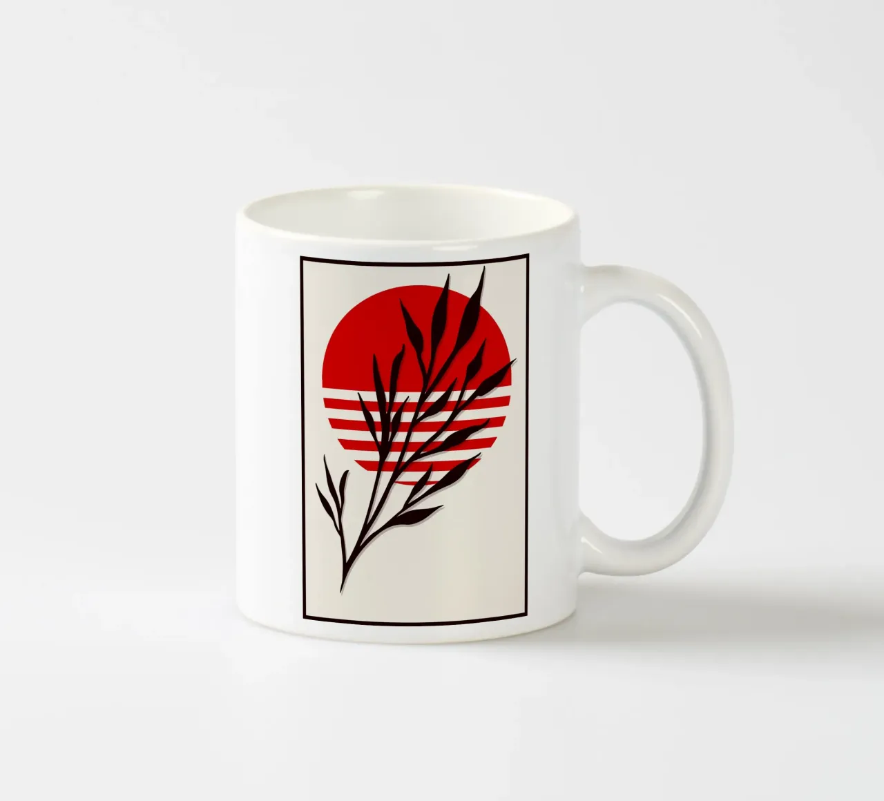 Japandi Sun & Branch | Abstract Botanical Poster Art tazza in ceramica da Une Affaire de Filles